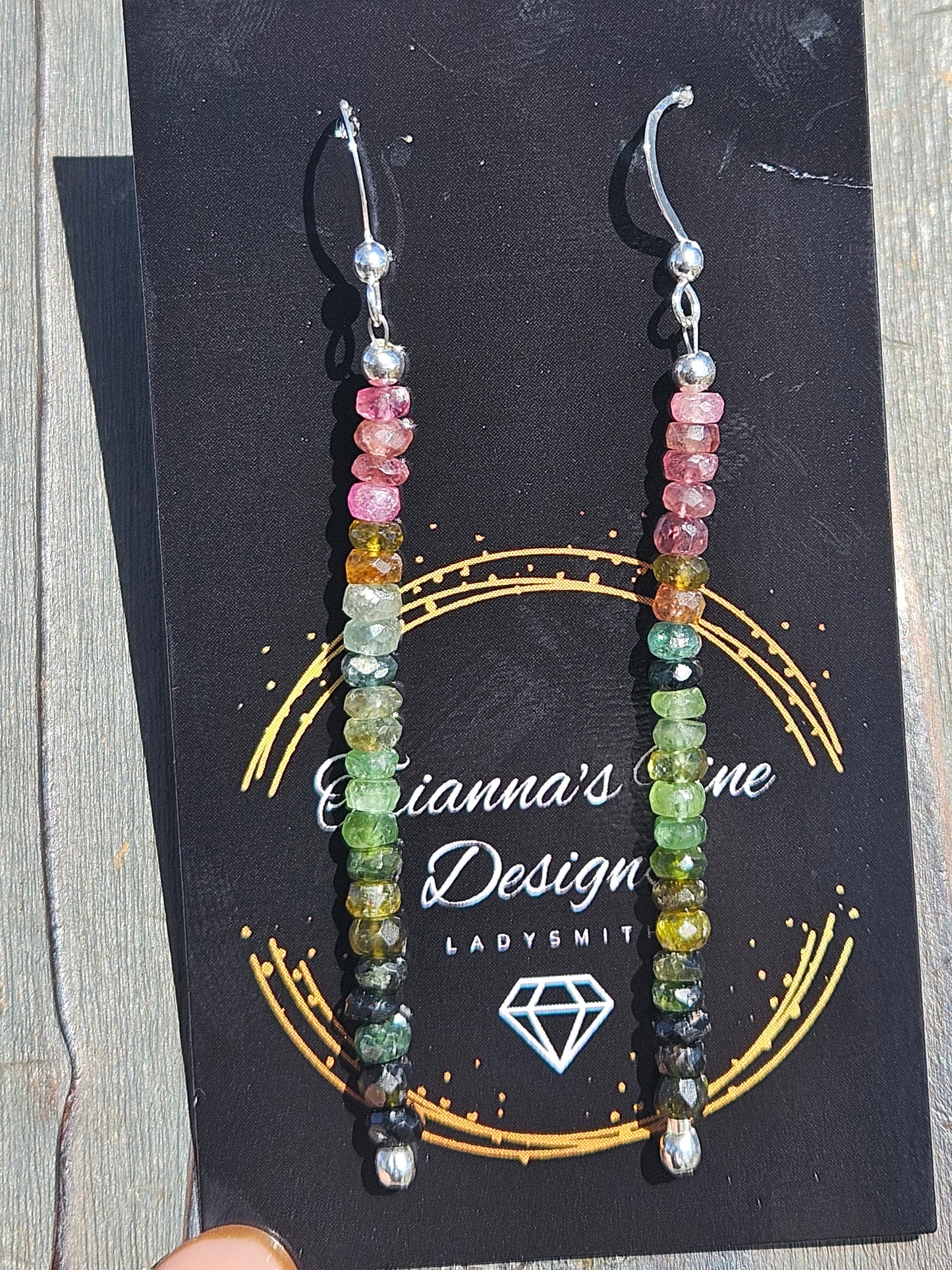 Watermelon Tourmaline Earrings