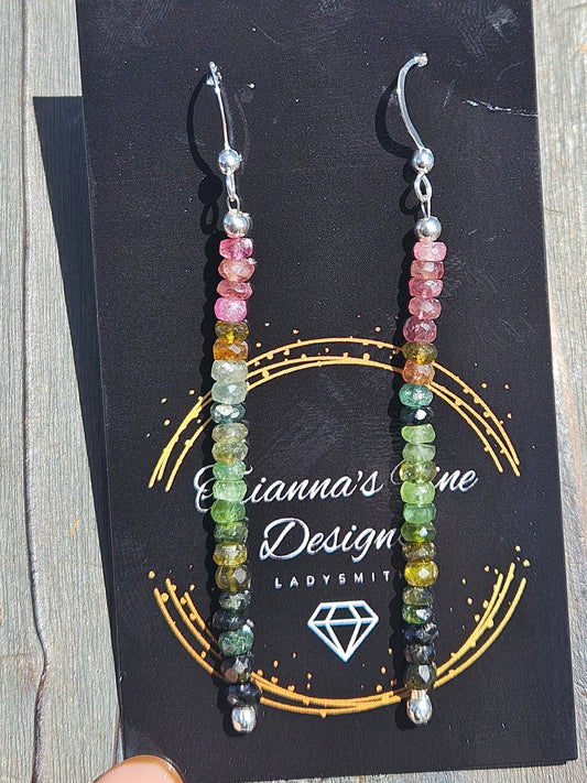Watermelon Tourmaline Earrings