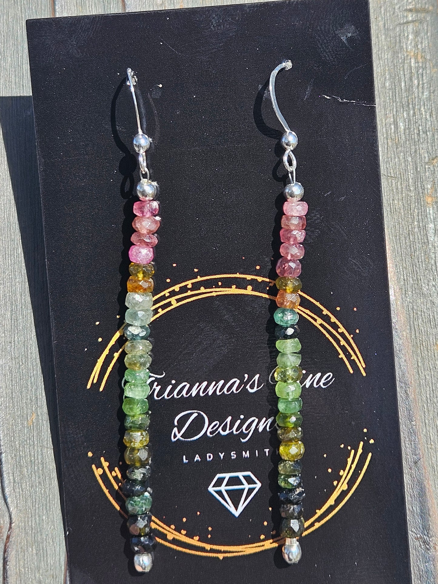 Watermelon Tourmaline Earrings