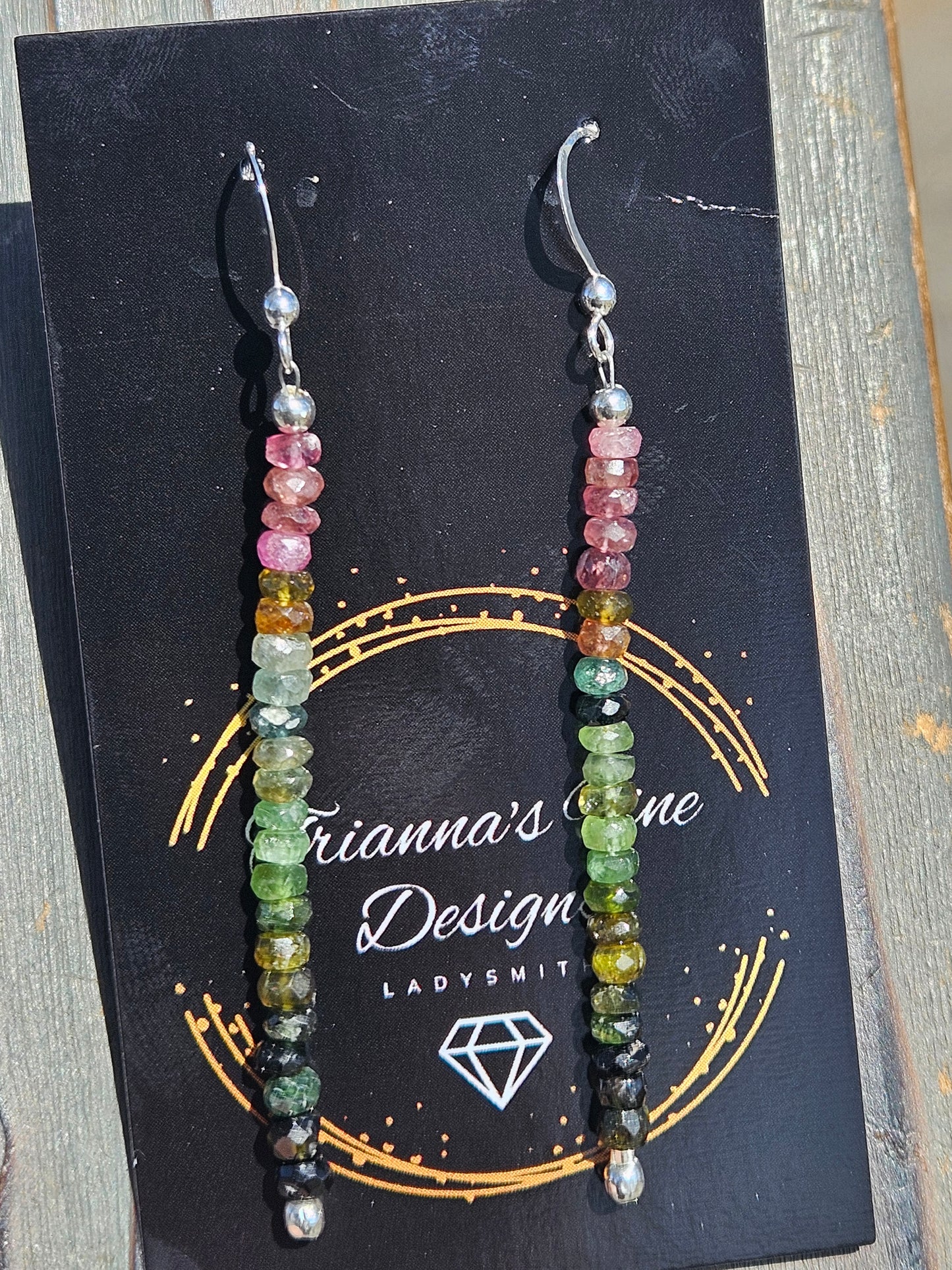 Watermelon Tourmaline Earrings