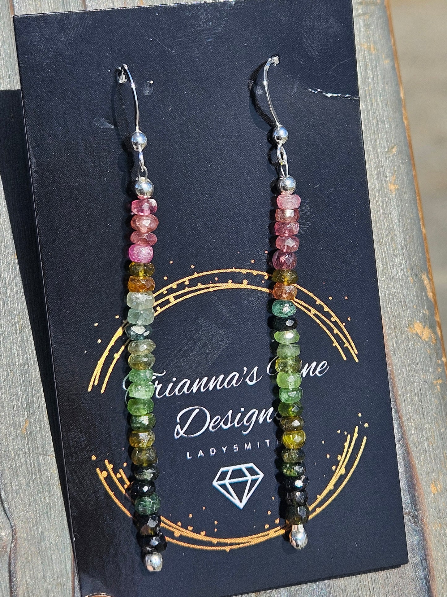 Watermelon Tourmaline Earrings