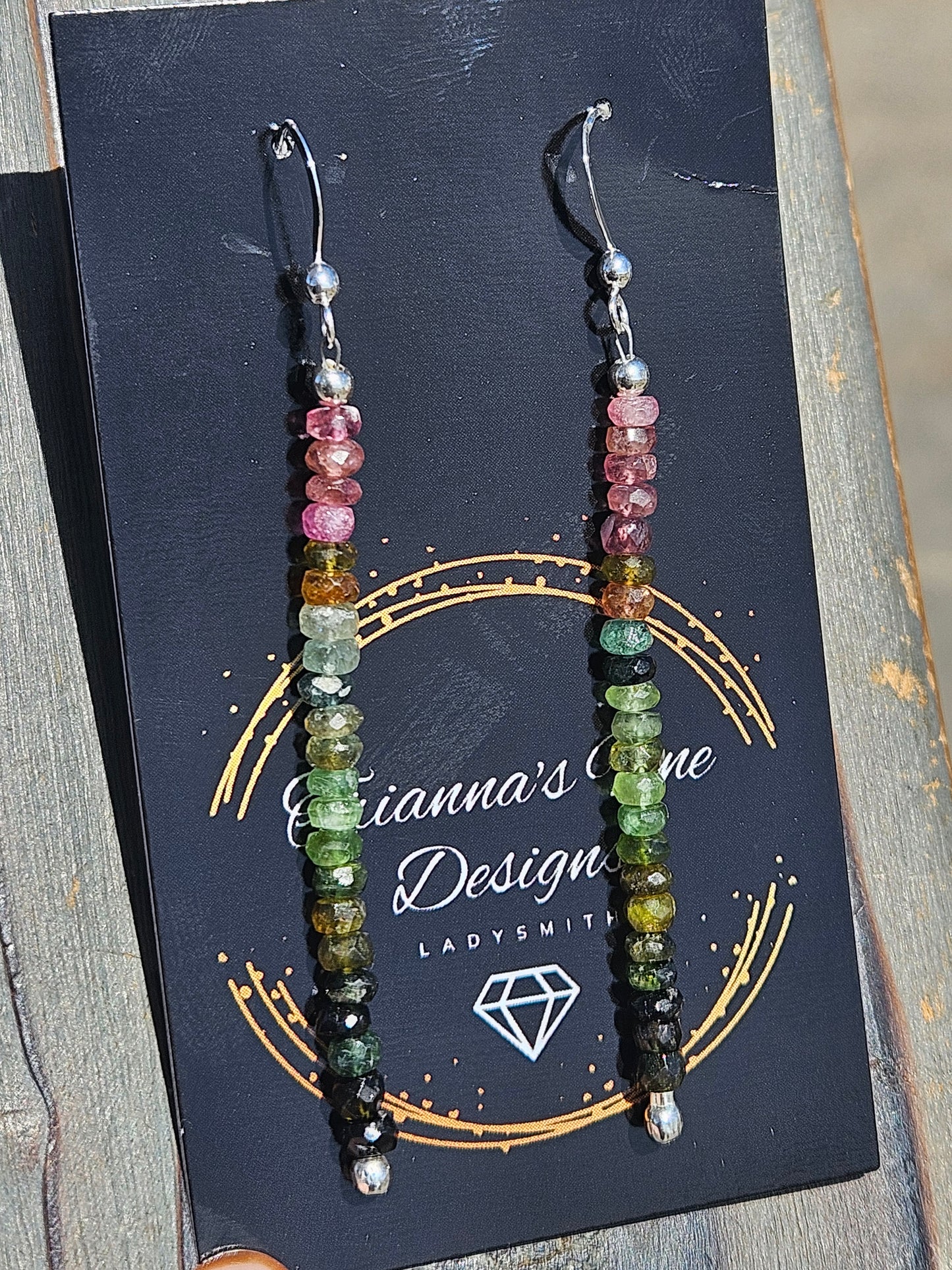Watermelon Tourmaline Earrings