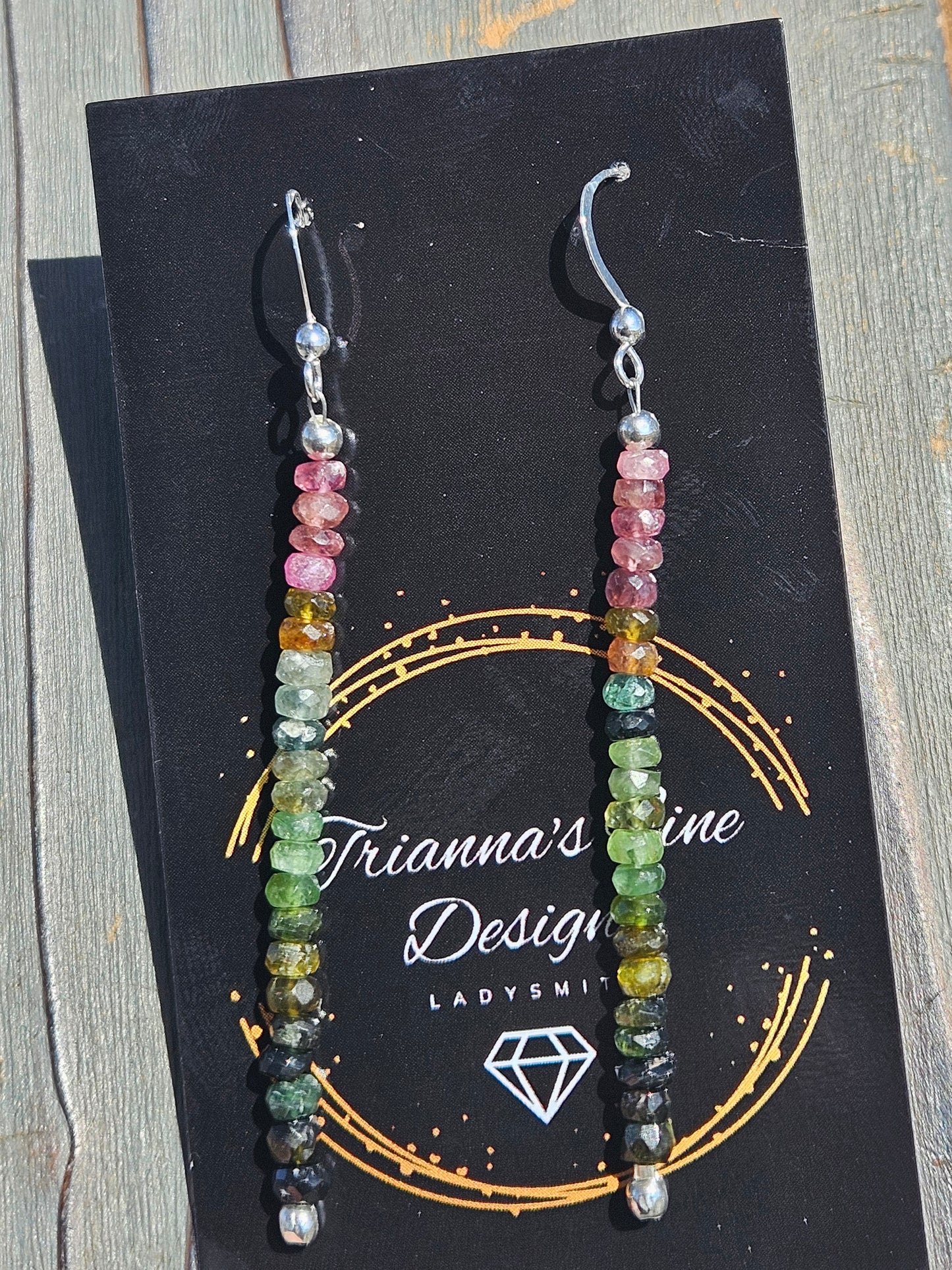 Watermelon Tourmaline Earrings