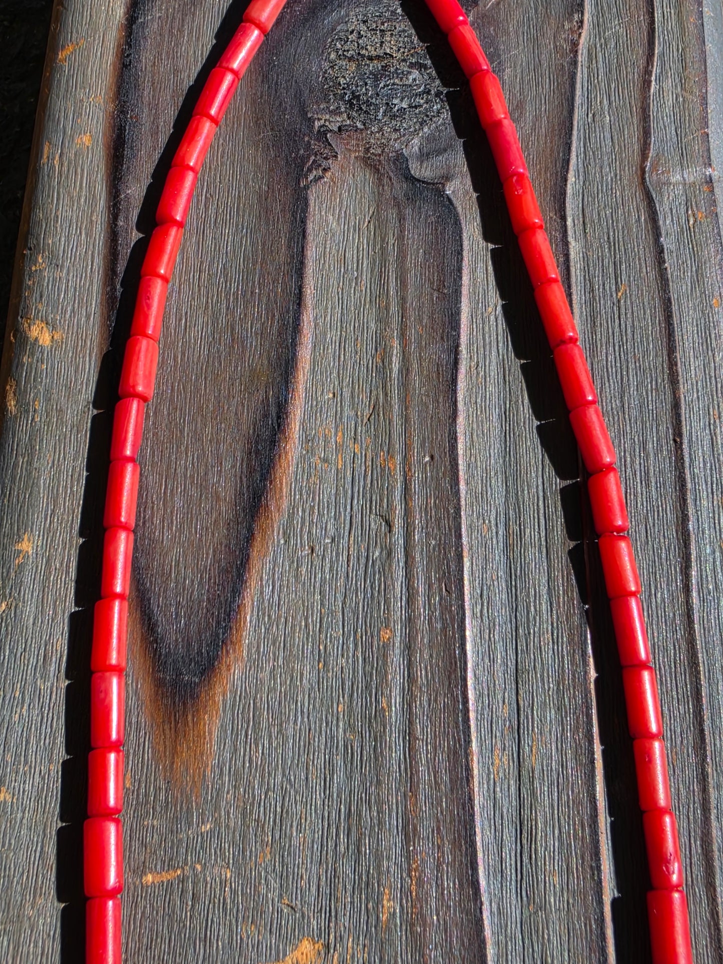Red Coral Necklace, 17in