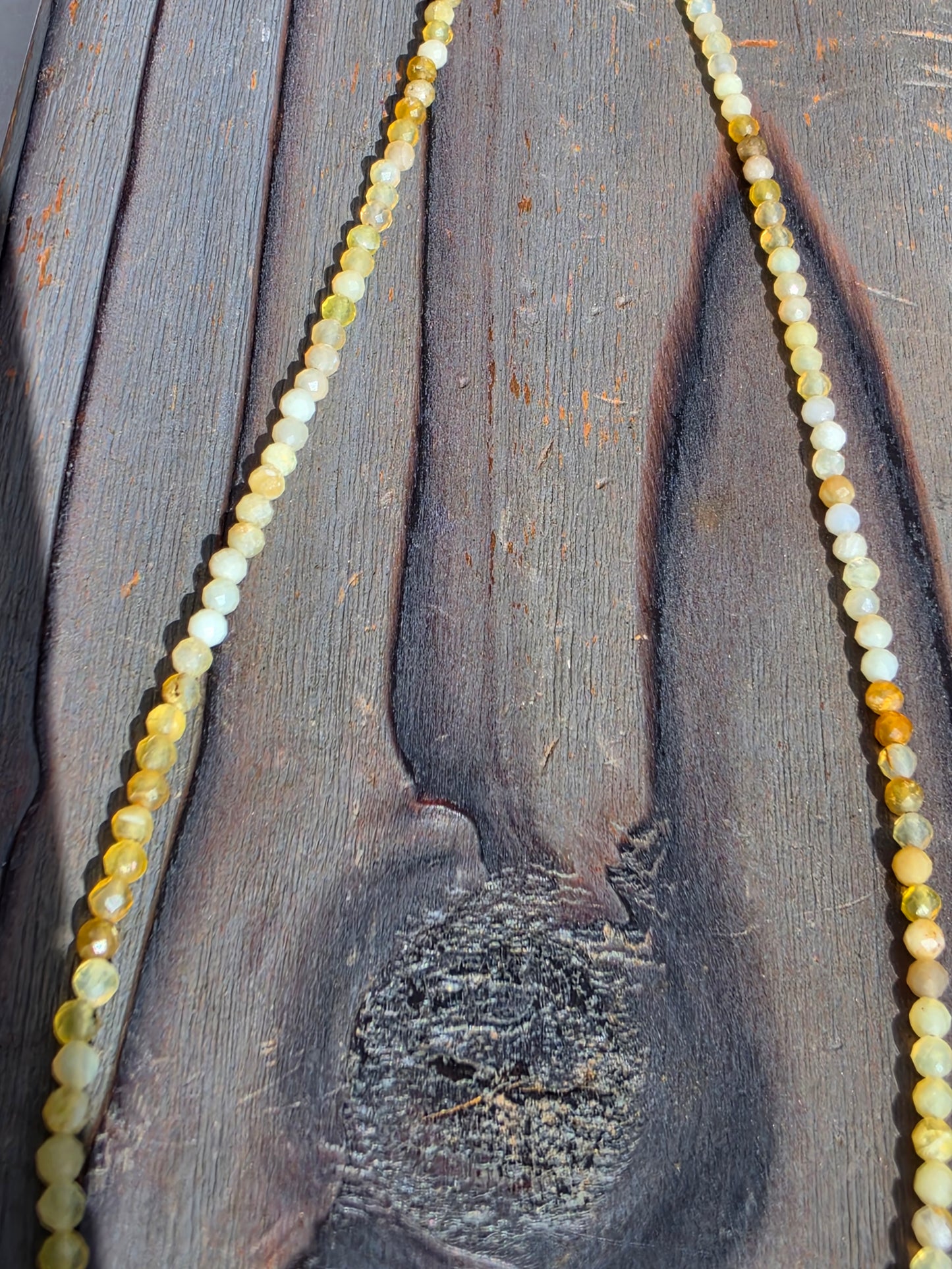 Yellow Opal Mini-Micro Necklace 17in