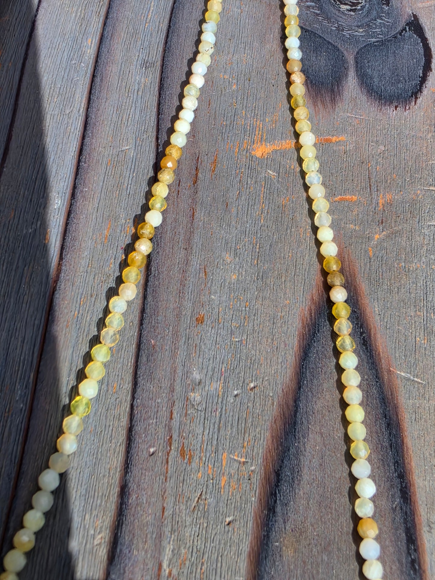Yellow Opal Mini-Micro Necklace 17in