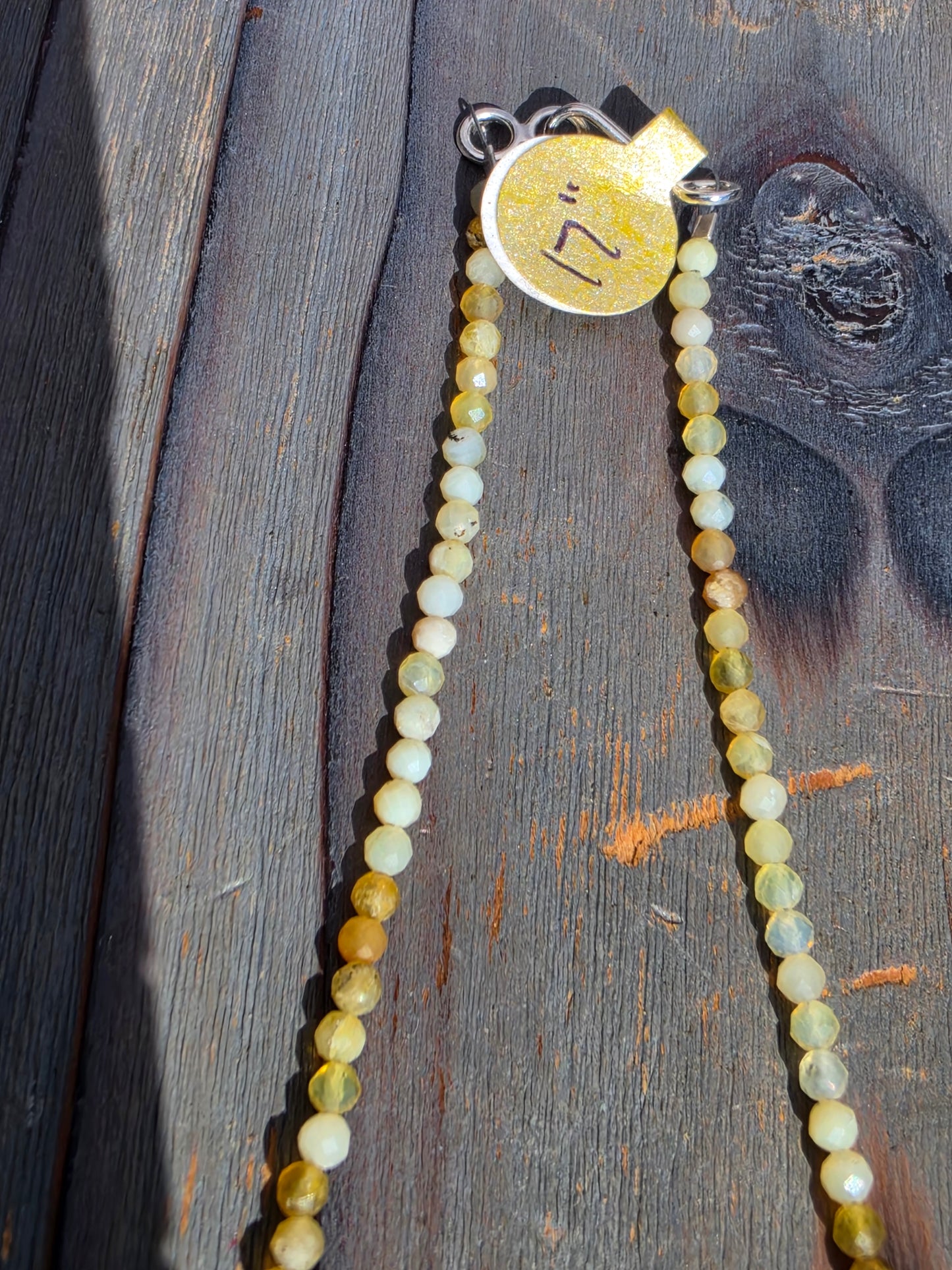 Yellow Opal Mini-Micro Necklace 17in