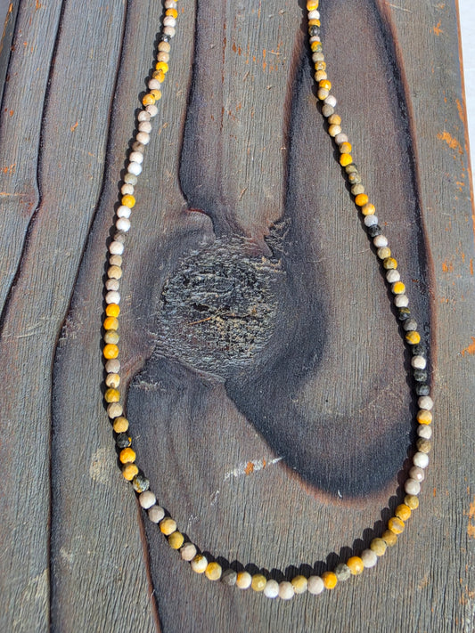 Bumblebee Jasper Necklace, 17in