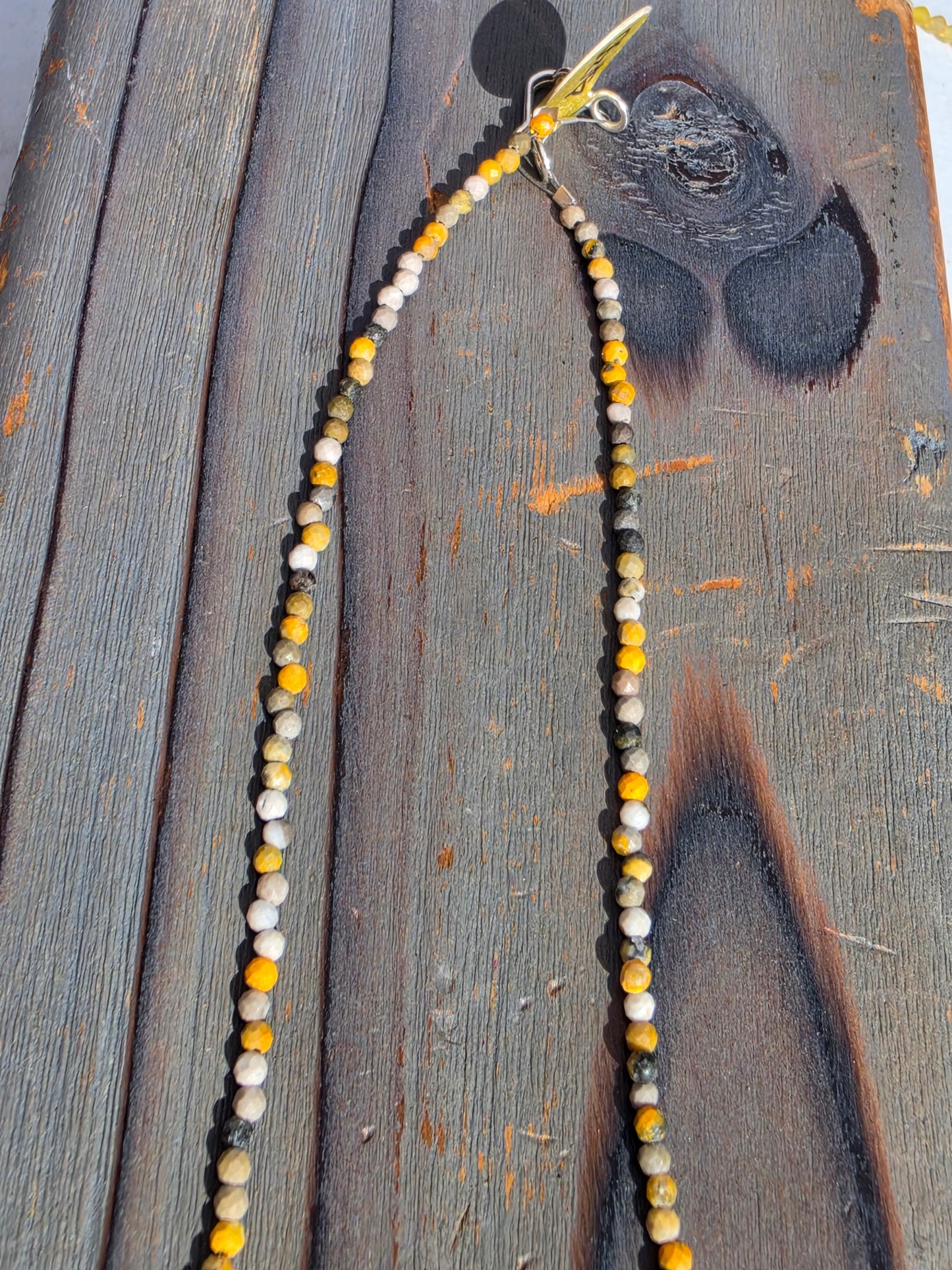 Bumblebee Jasper Necklace, 17in