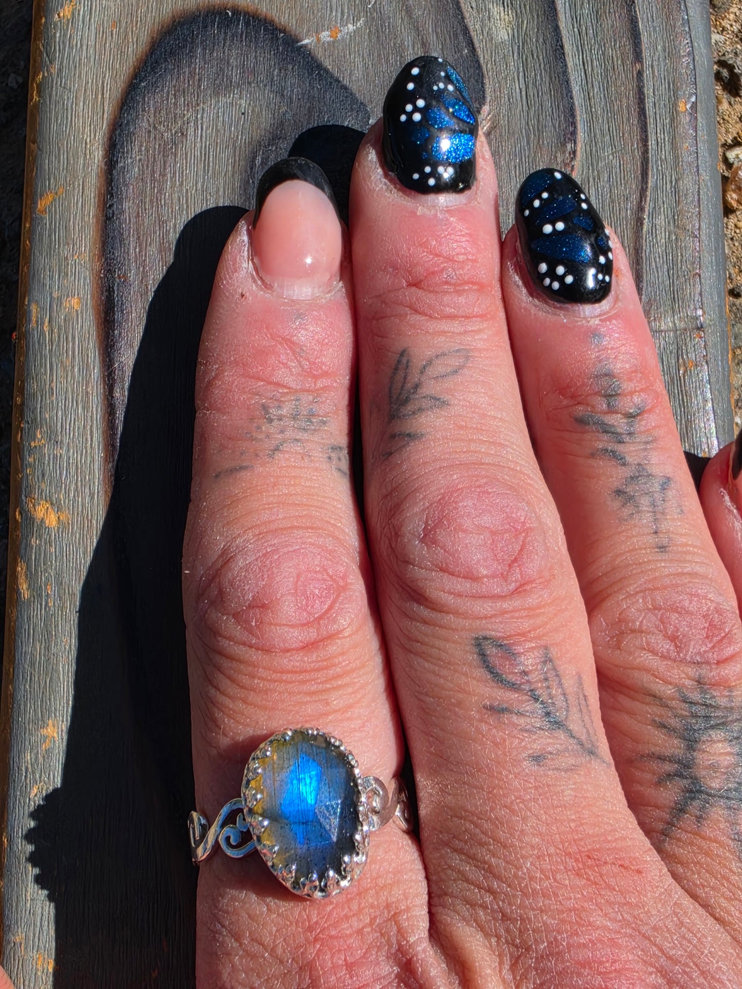 Blue Labradorite Ring, Size 9
