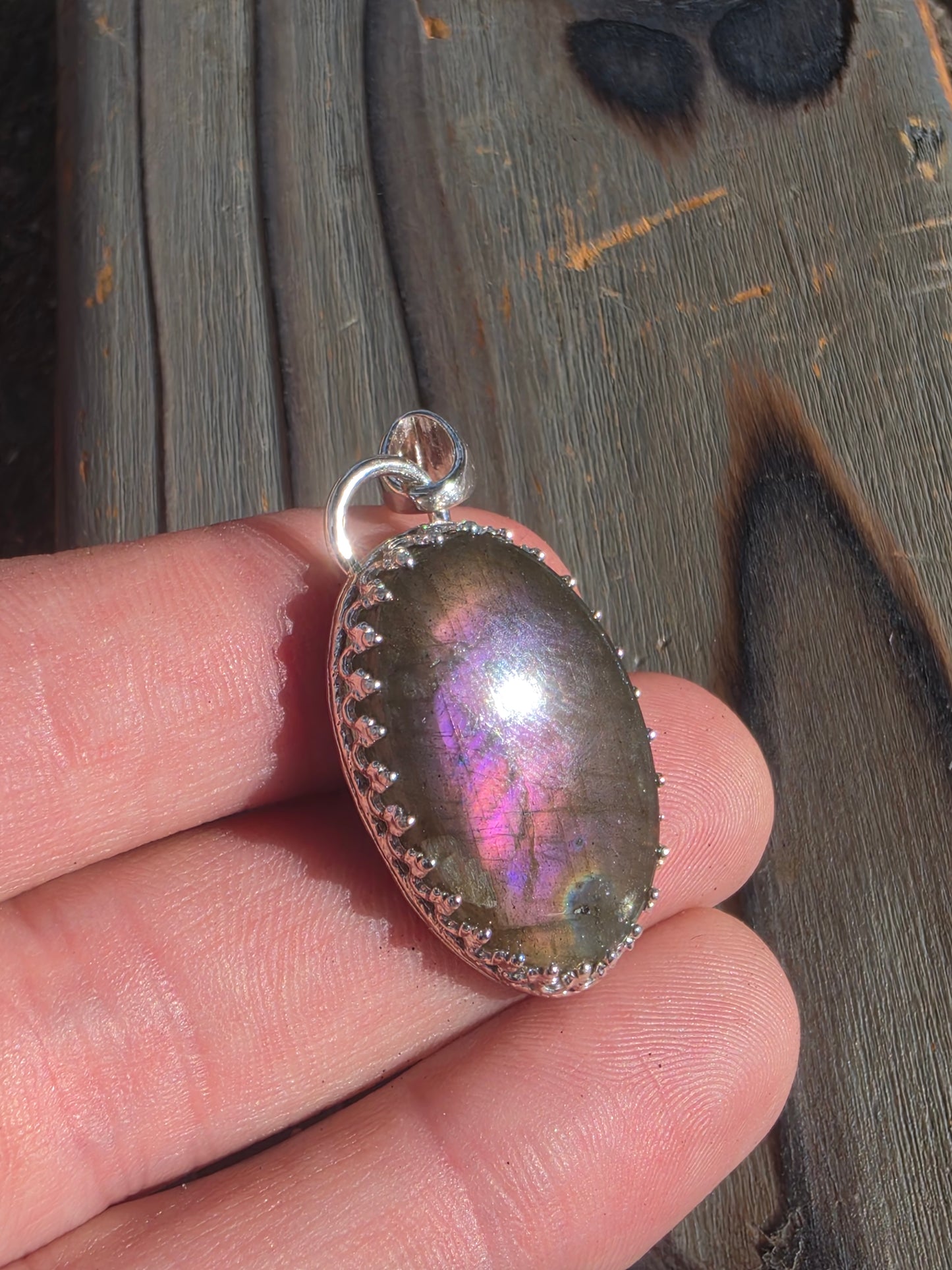 Pink Labradorite Pendant