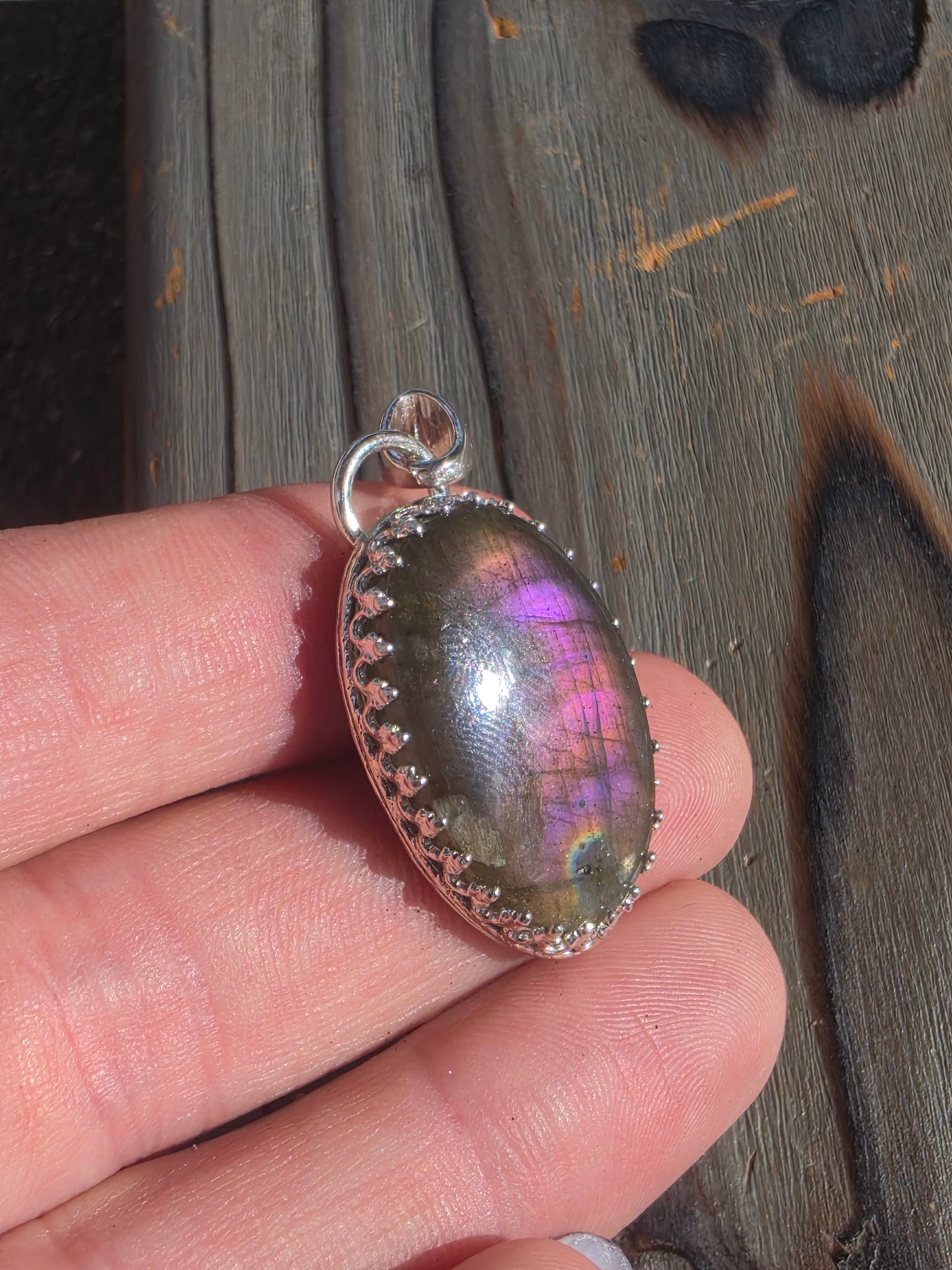 Pink Labradorite Pendant