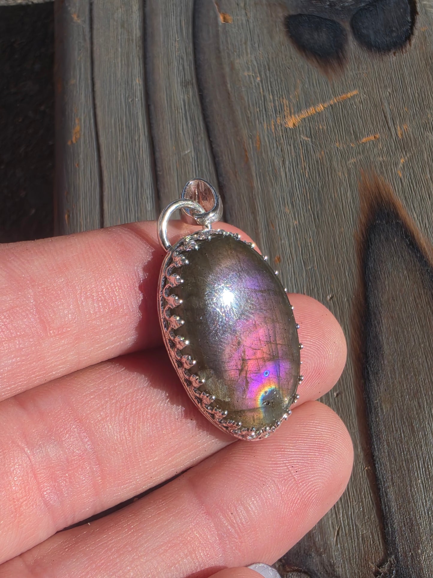 Pink Labradorite Pendant