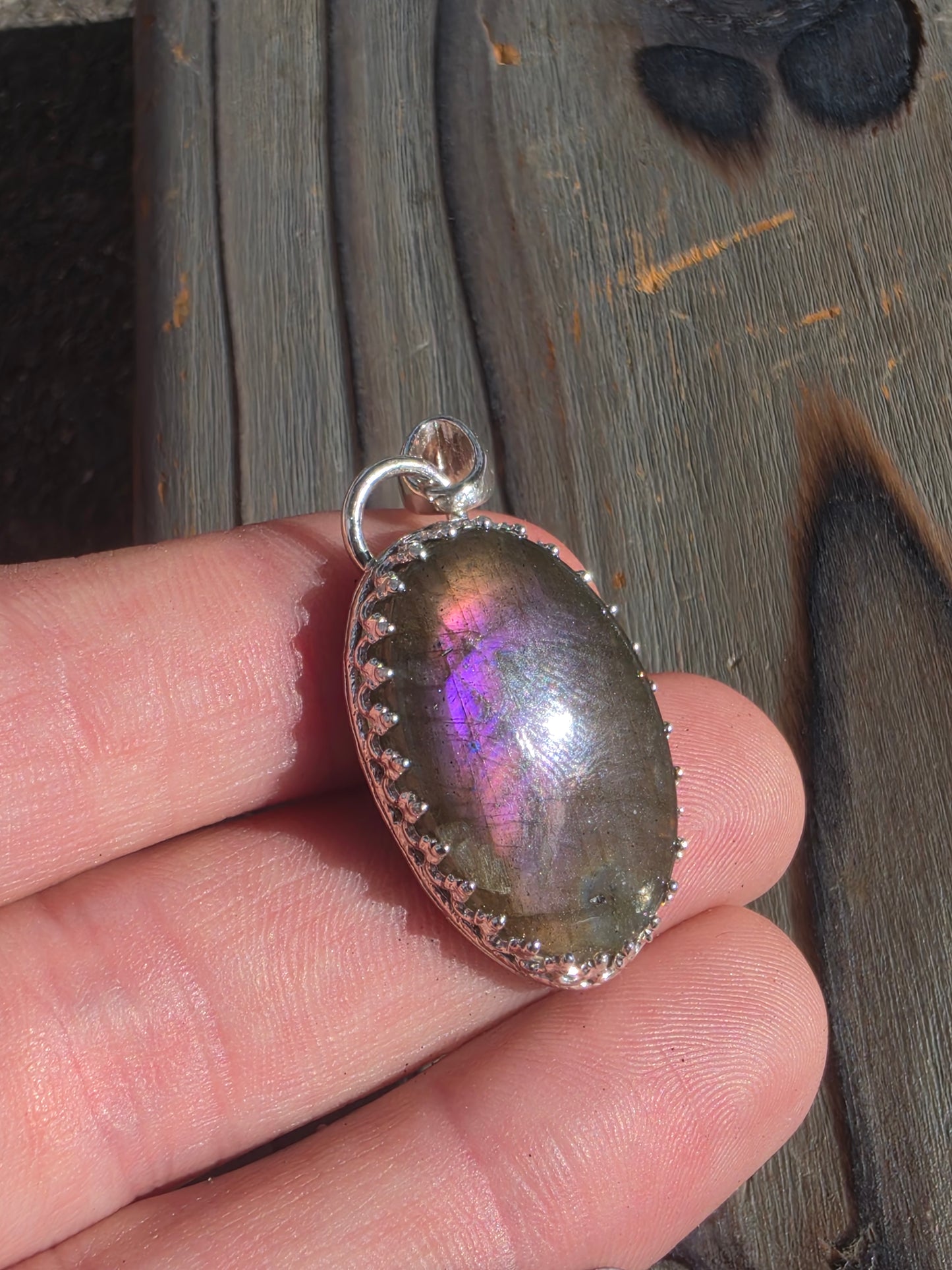 Pink Labradorite Pendant