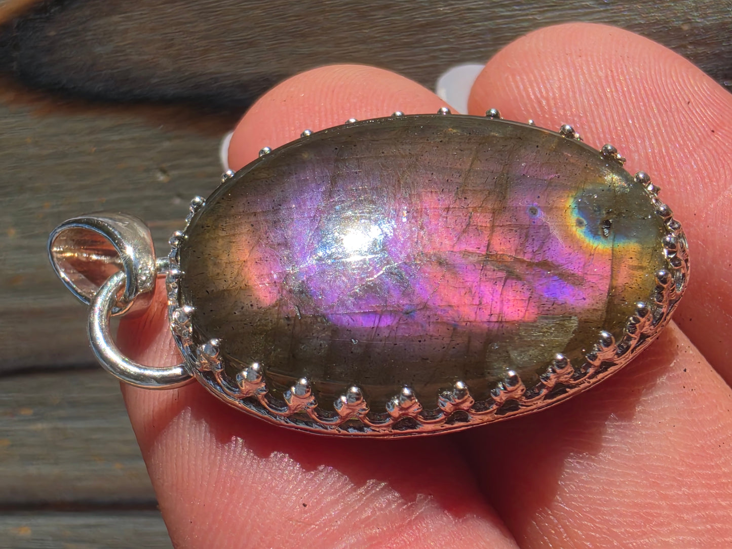 Pink Labradorite Pendant