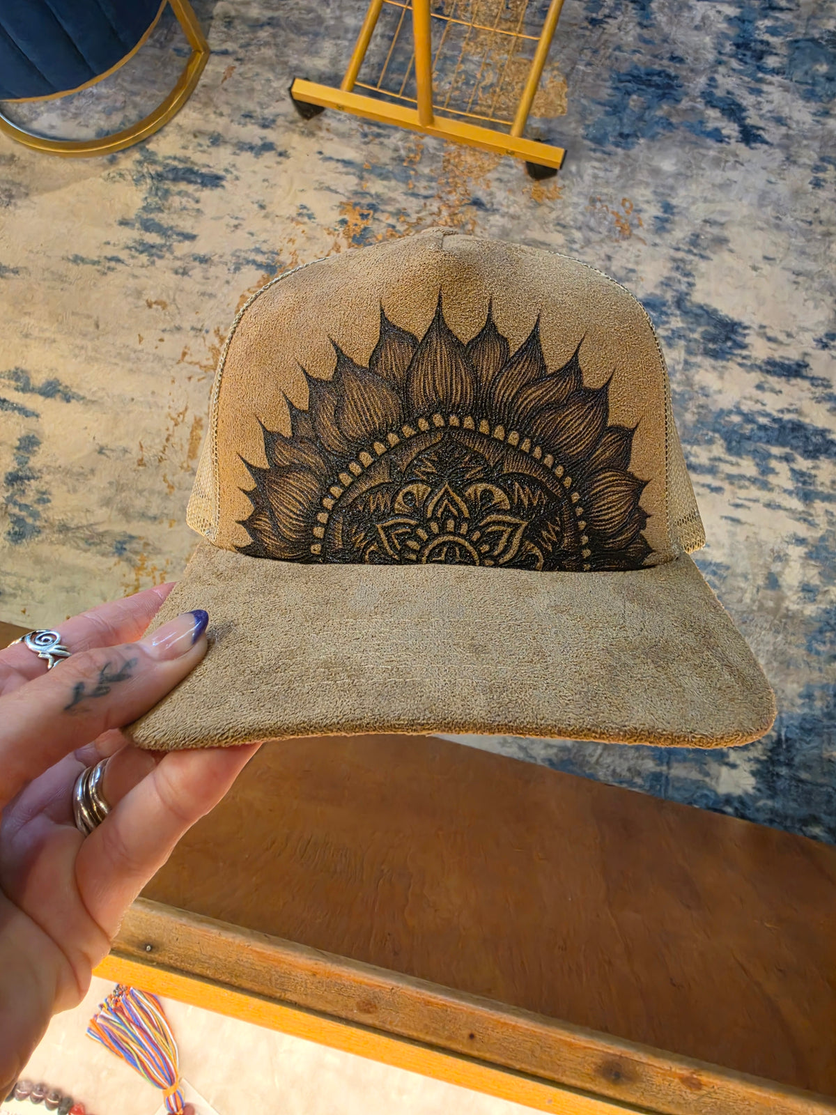Mandala Ball Cap Baker's Burns Hat