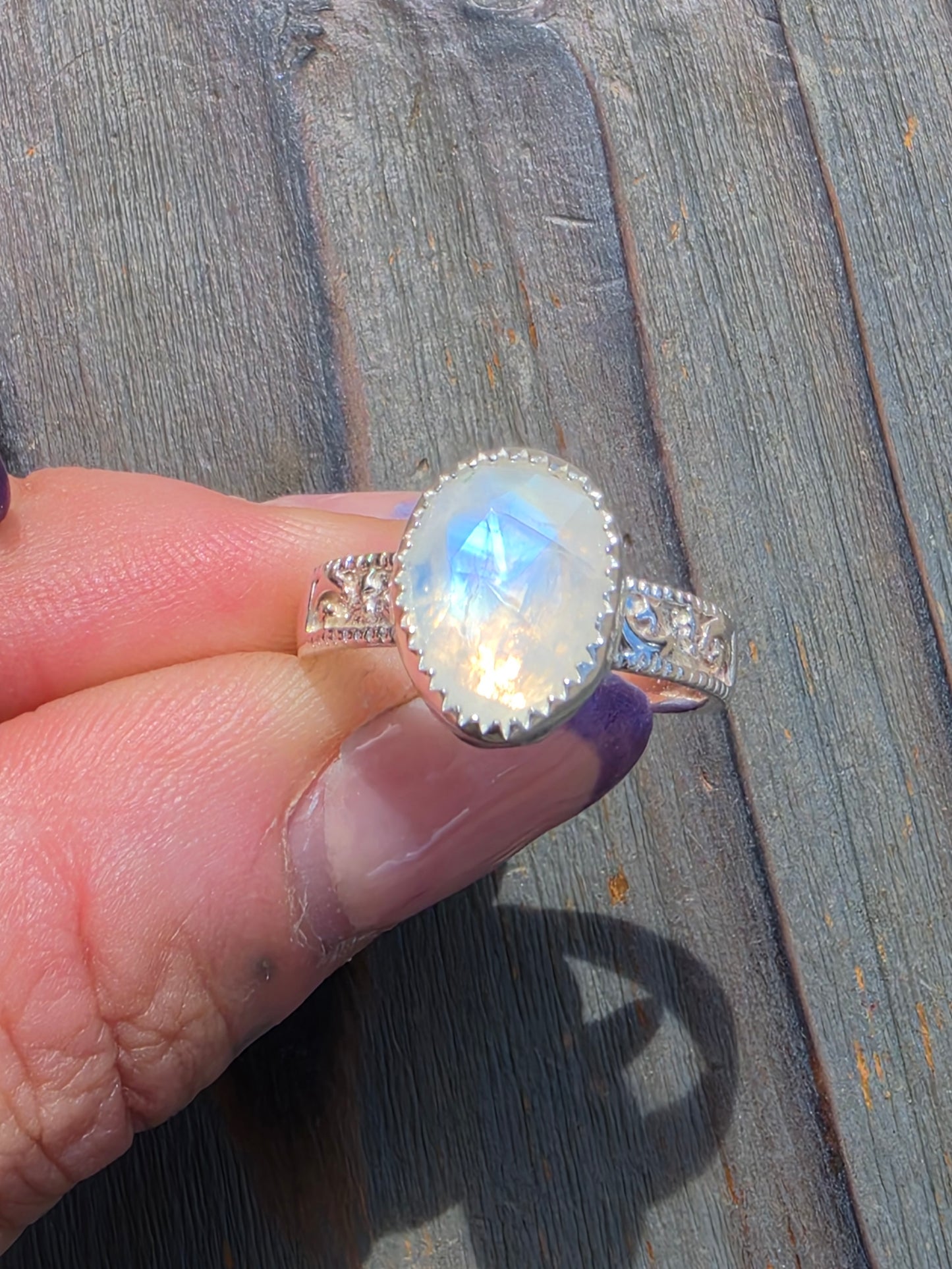 Moonstone Ring, Size 8