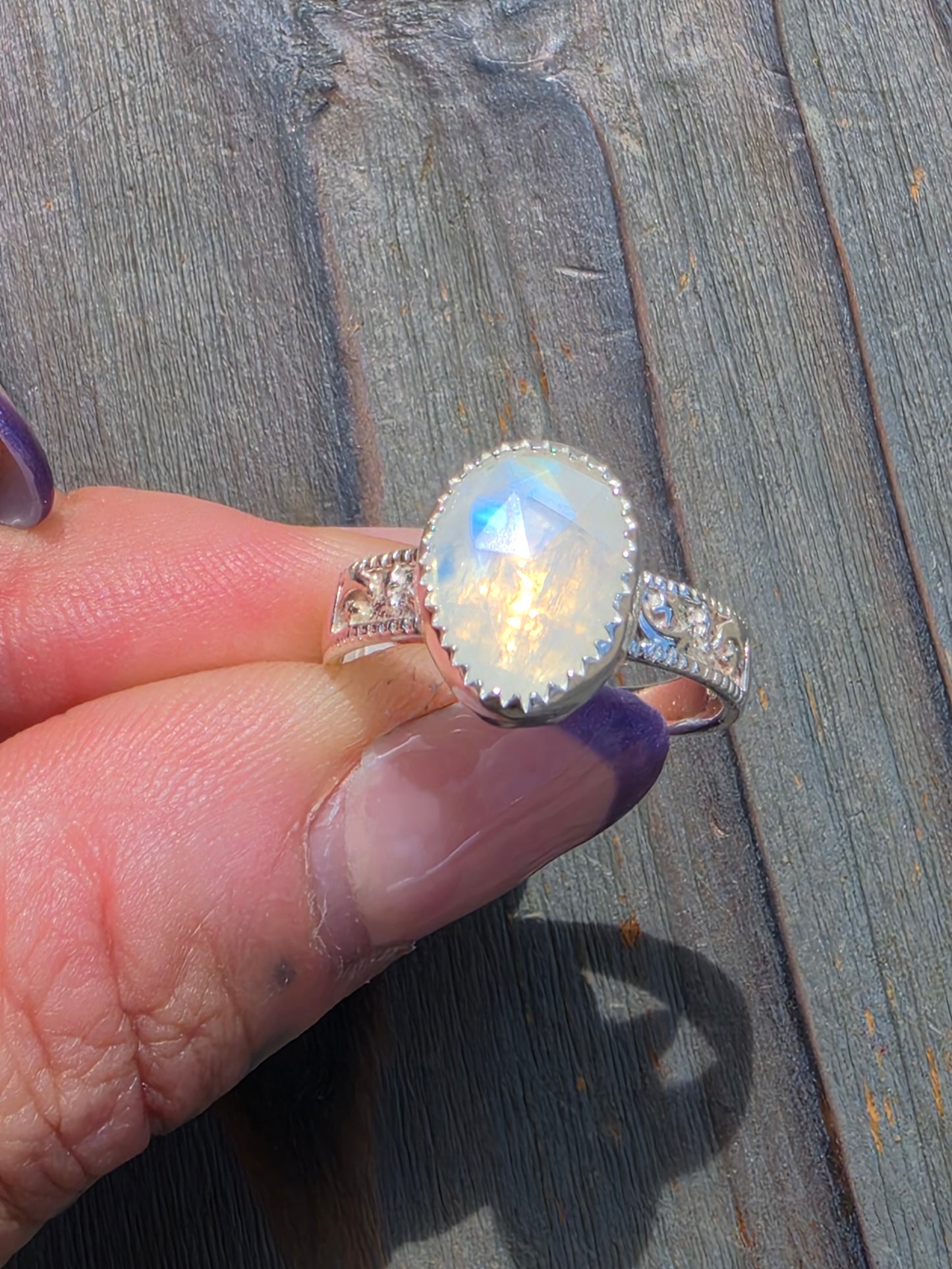 Moonstone Ring, Size 8