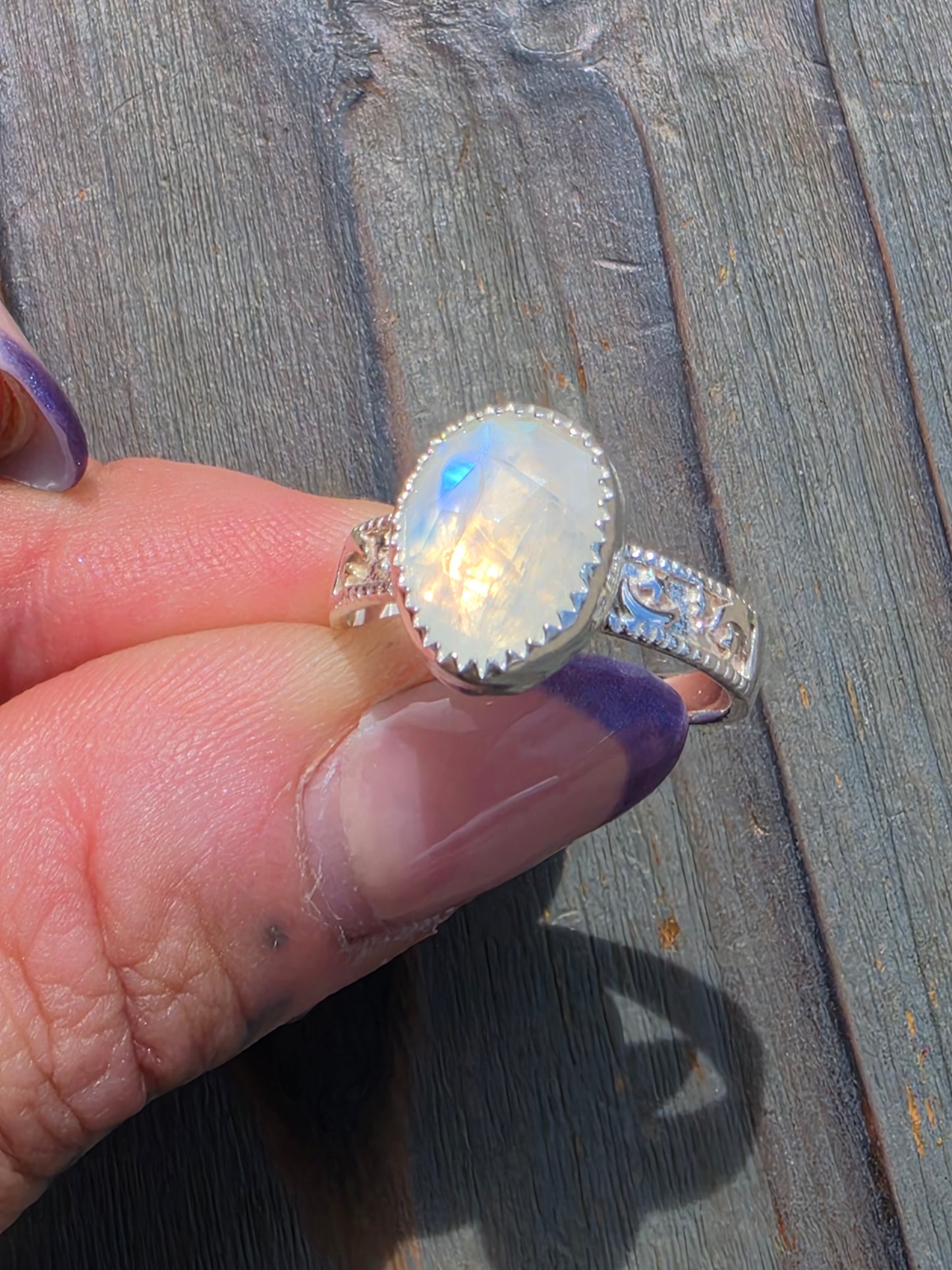 Moonstone Ring, Size 8