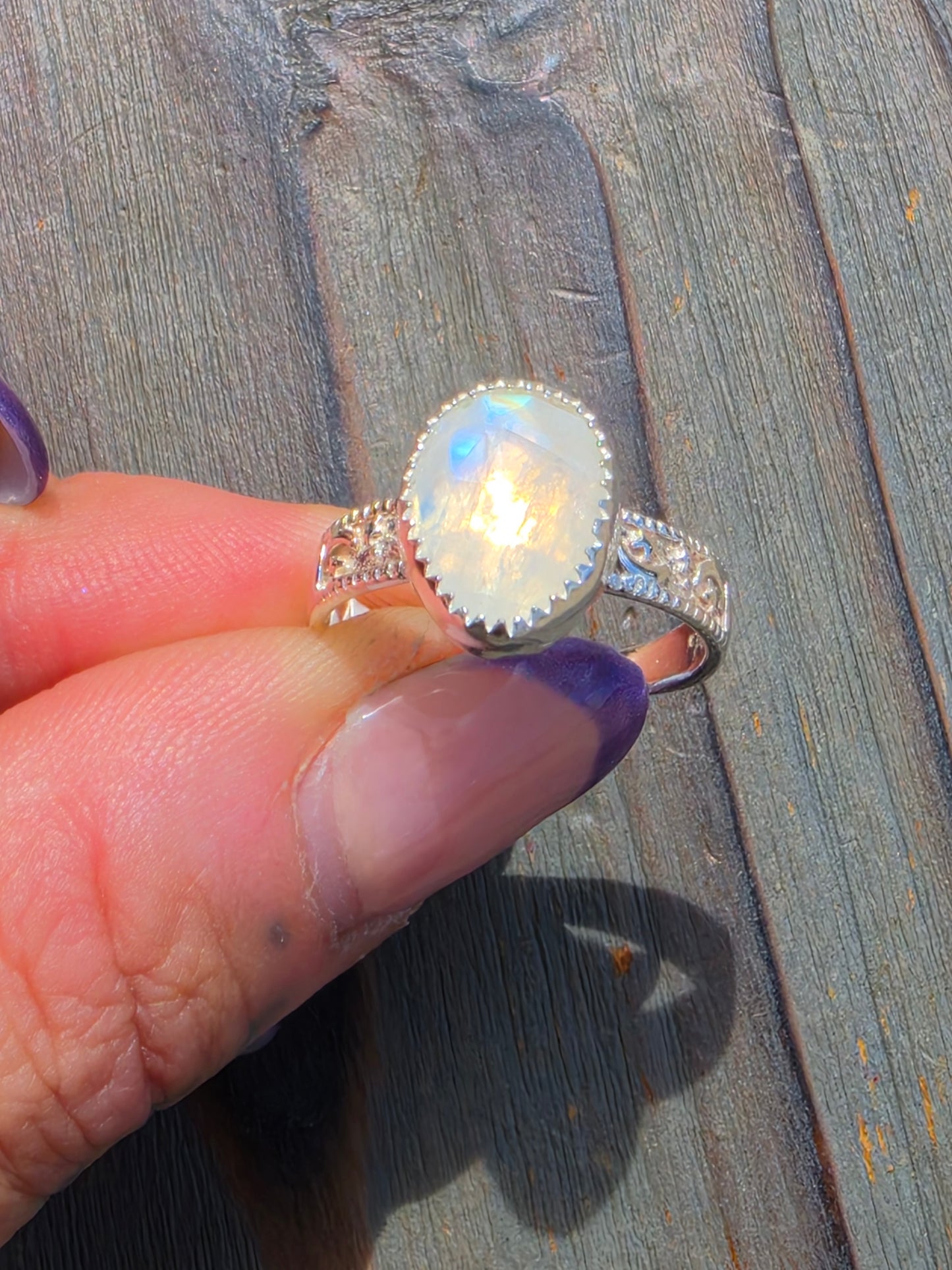 Moonstone Ring, Size 8