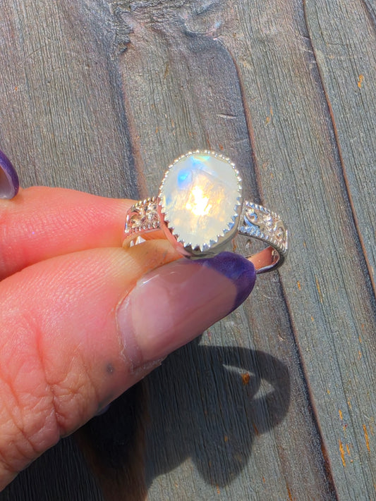Moonstone Ring, Size 8