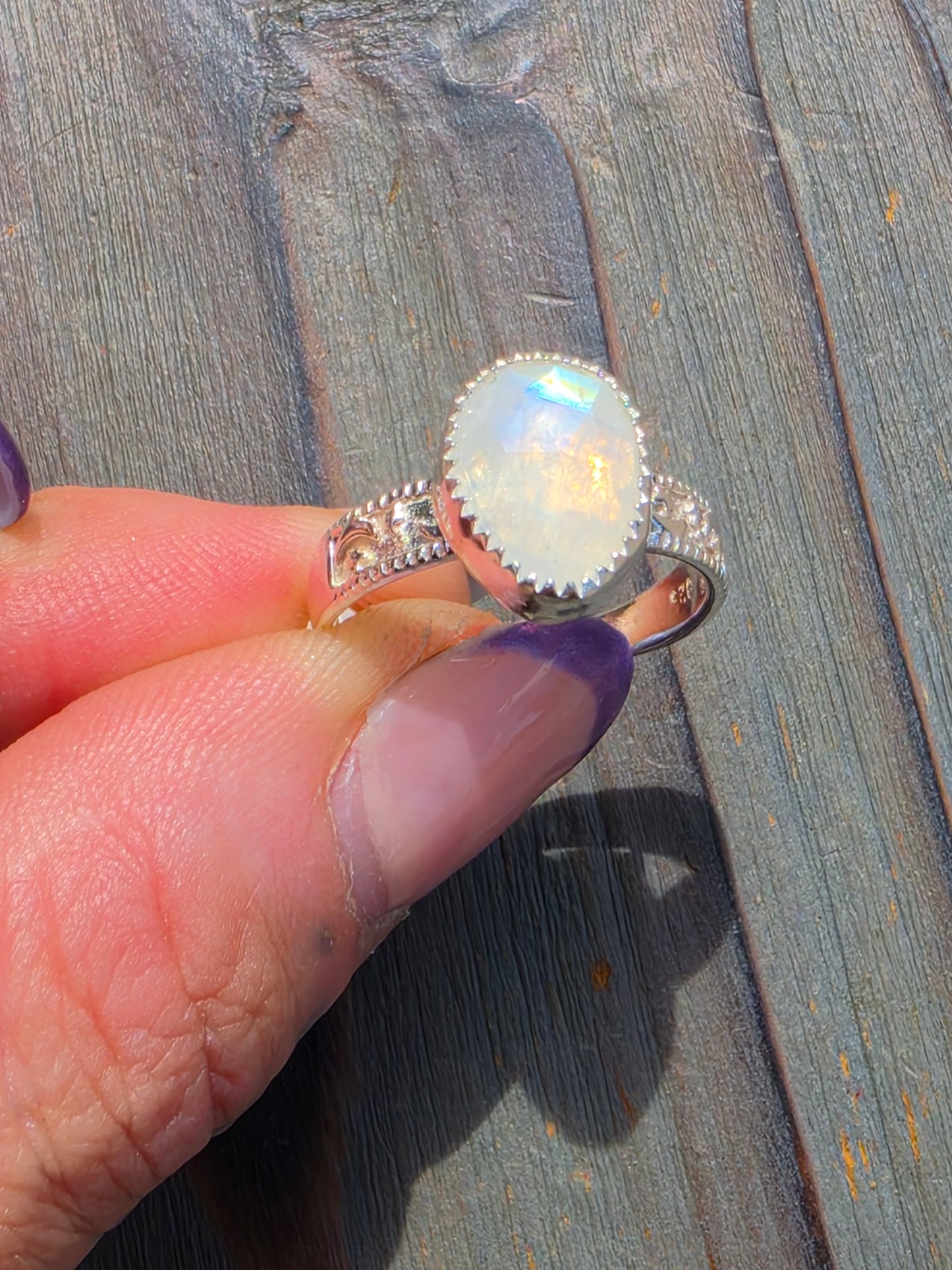 Moonstone Ring, Size 8