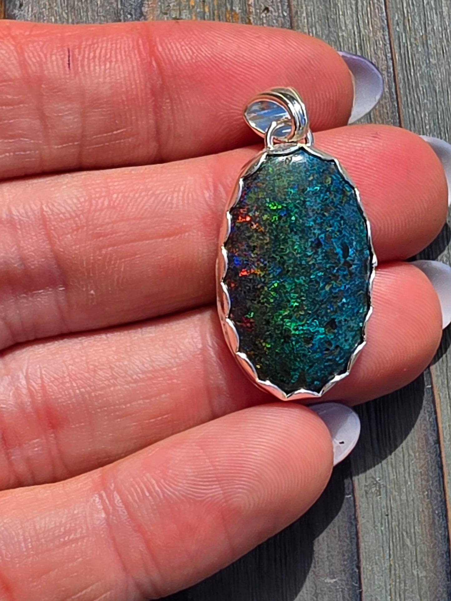 Andamooka Opal Pendant