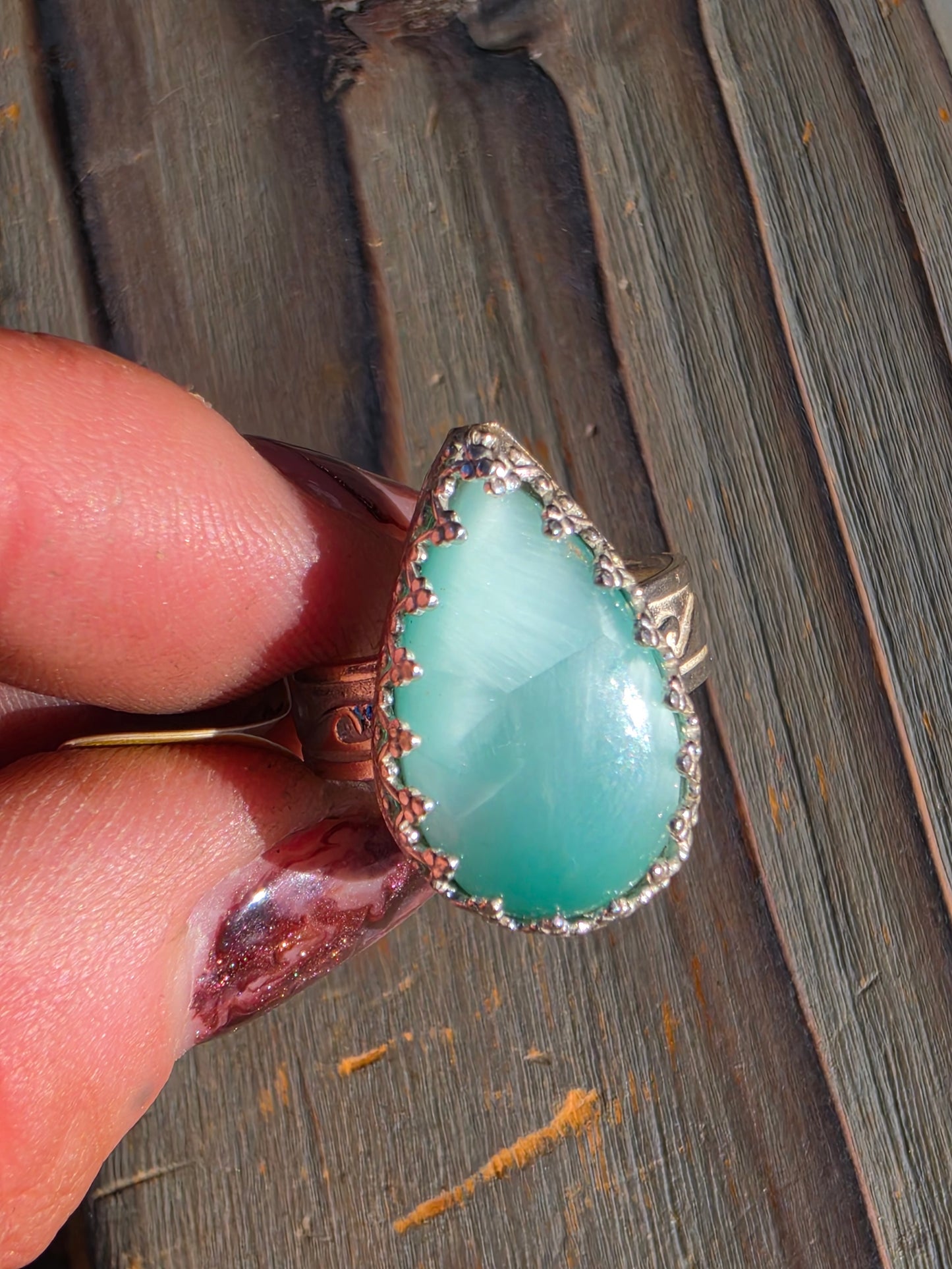 Hemamorphite Ring, Size 8