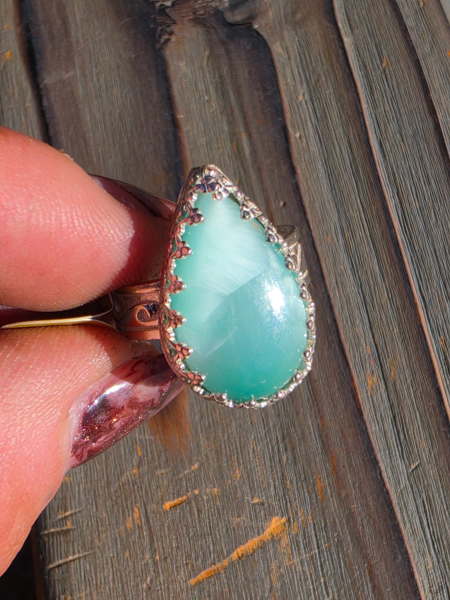 Hemamorphite Ring, Size 8