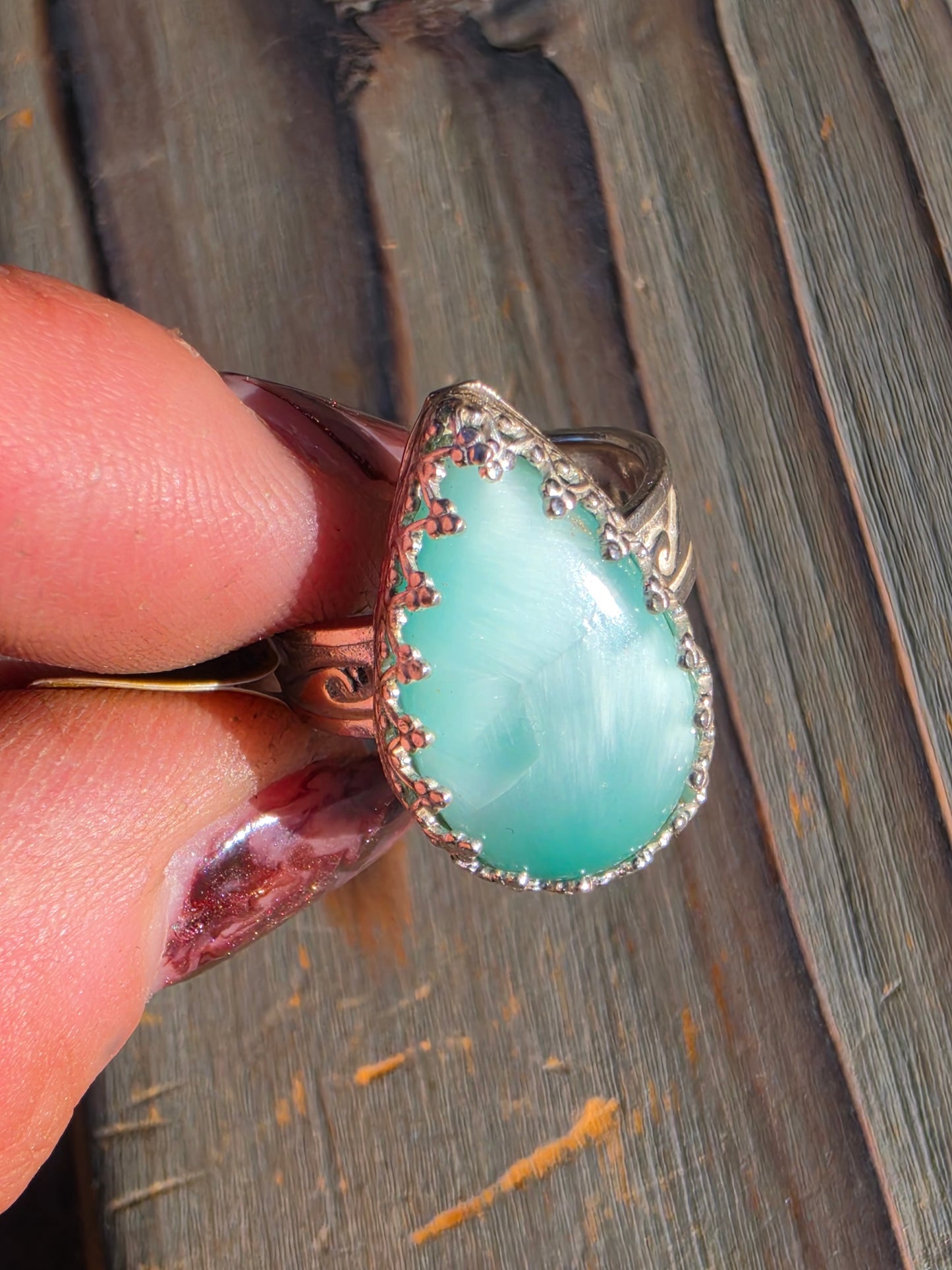 Hemamorphite Ring, Size 8