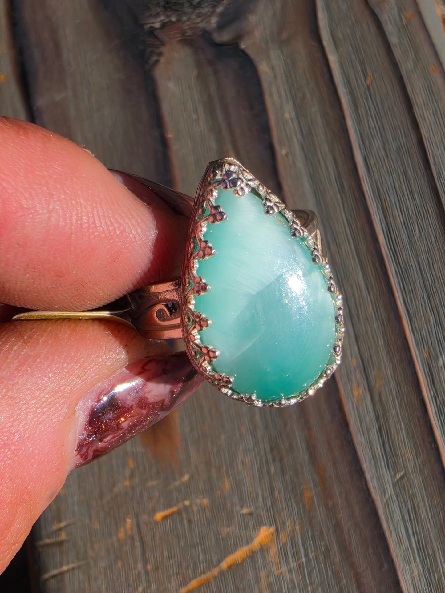 Hemamorphite Ring, Size 8