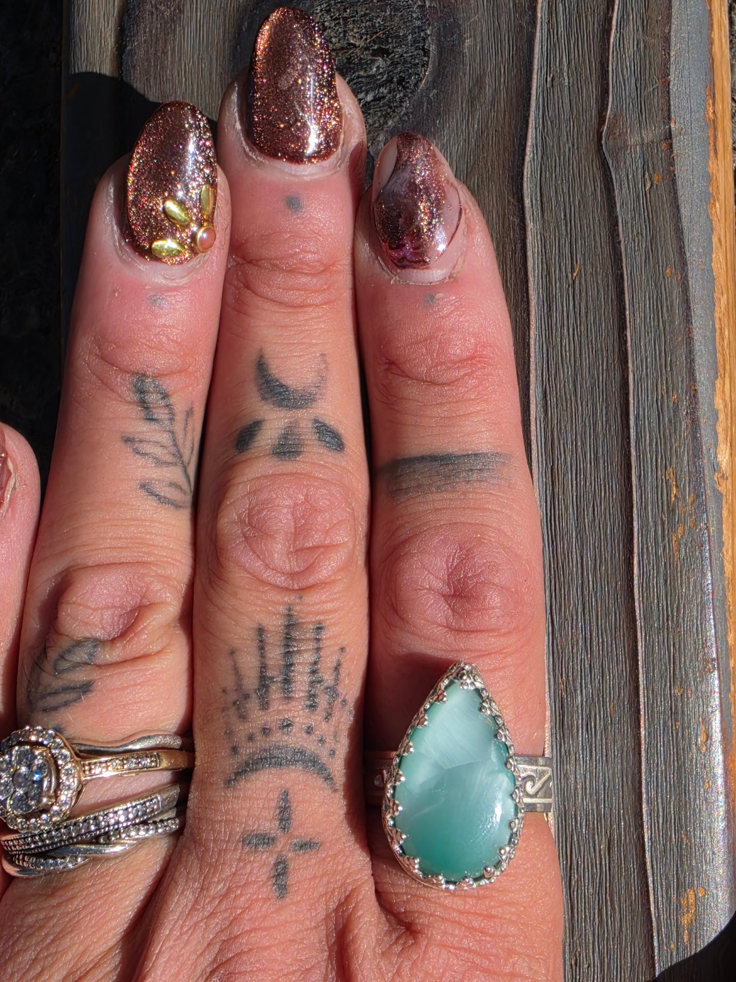 Hemamorphite Ring, Size 8