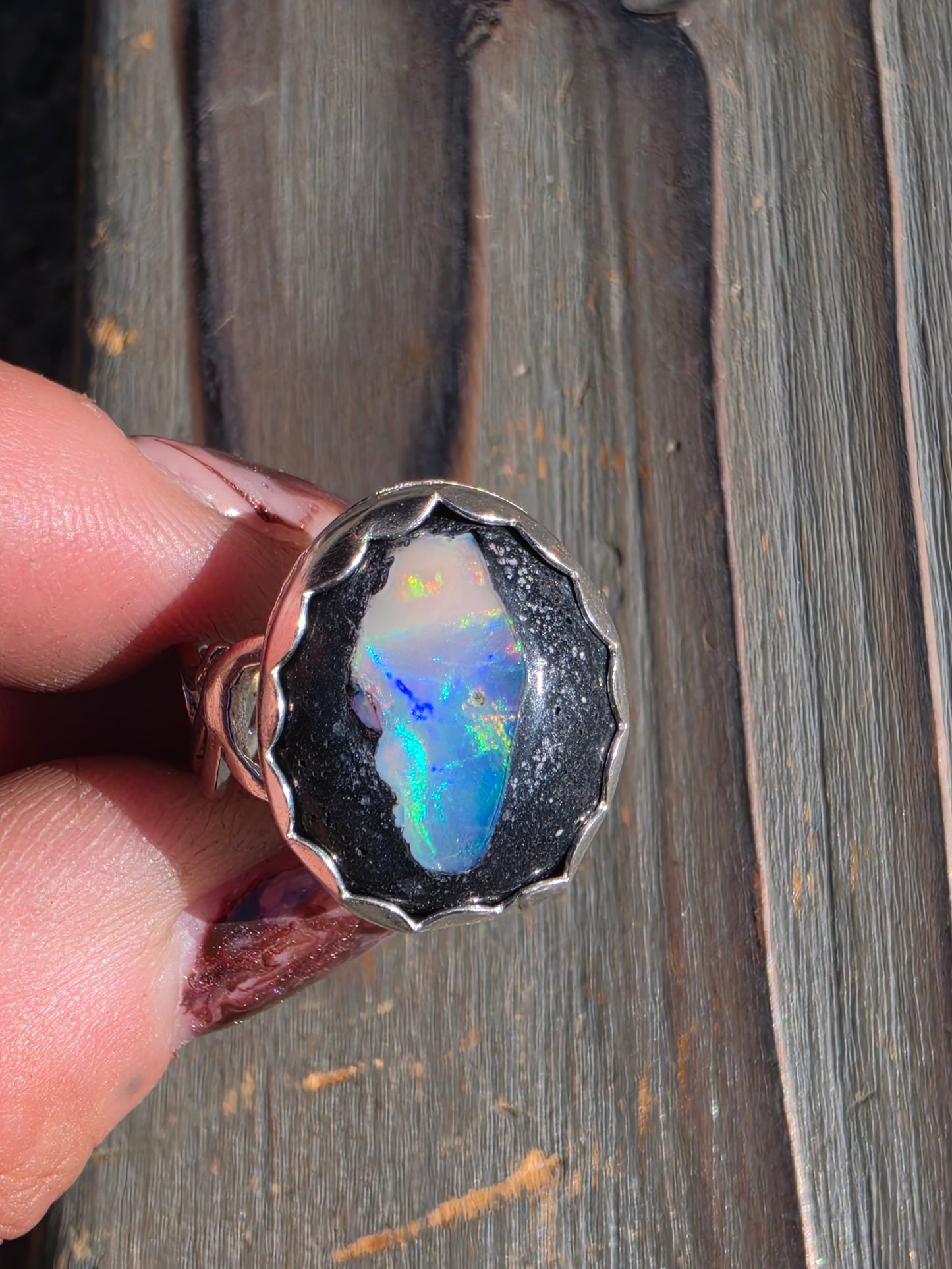 Galaxy Opal Ring, Size 9