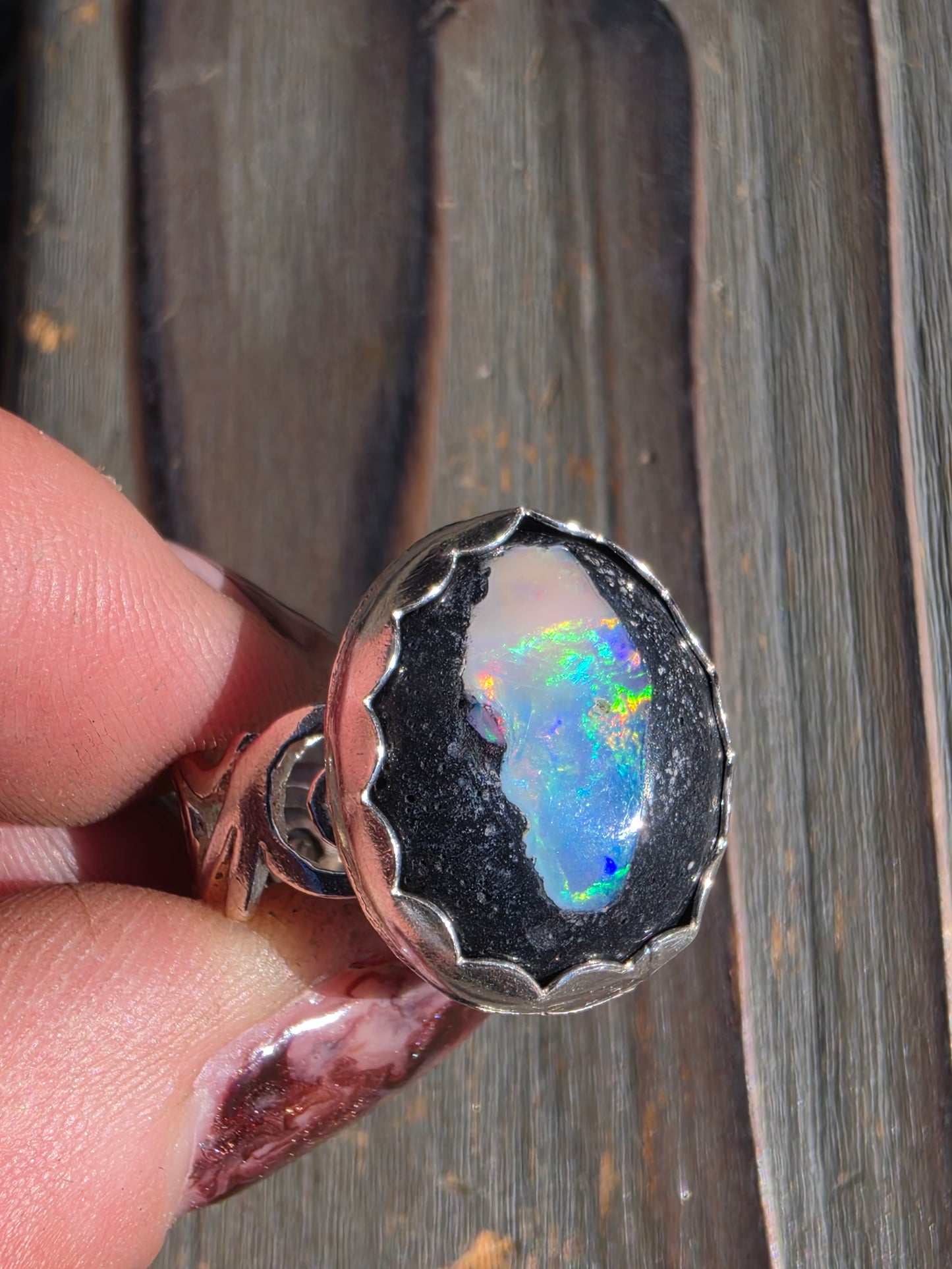 Galaxy Opal Ring, Size 9