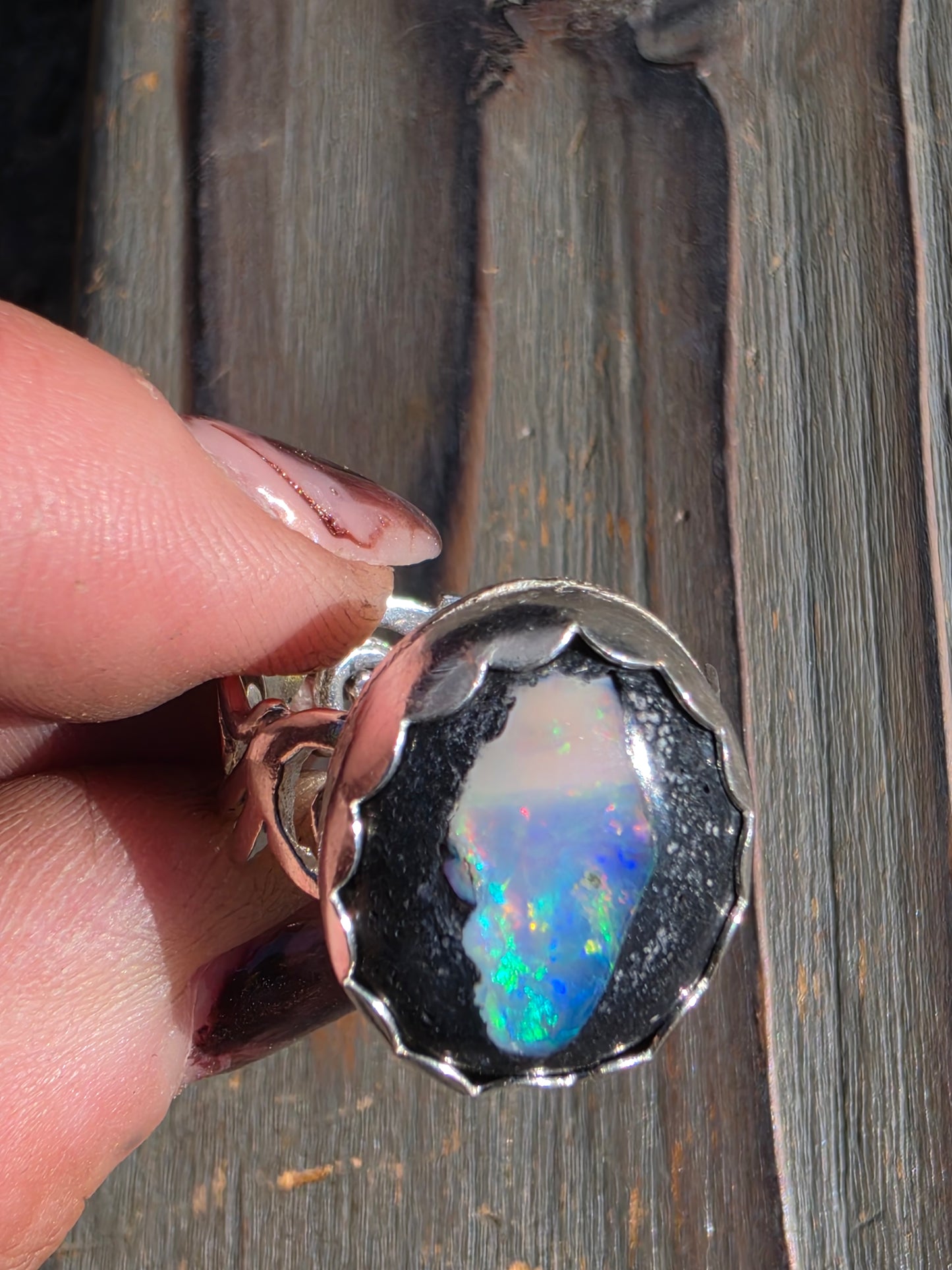 Galaxy Opal Ring, Size 9
