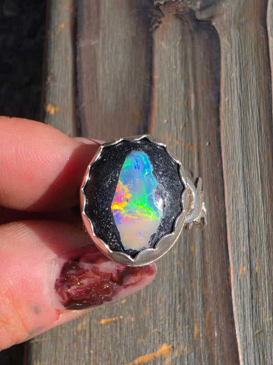 Galaxy Opal Ring, Size 9
