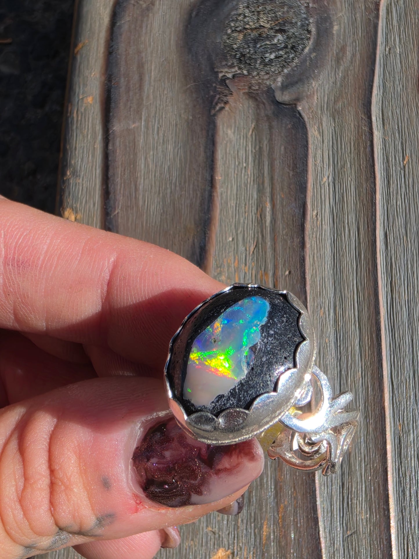 Galaxy Opal Ring, Size 9