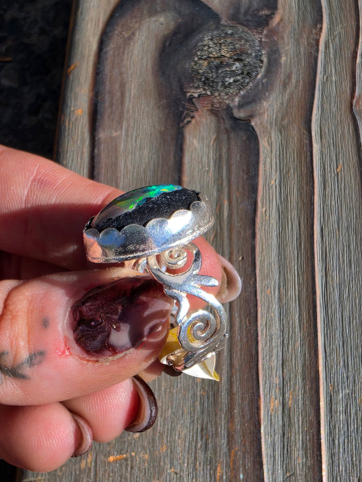 Galaxy Opal Ring, Size 9