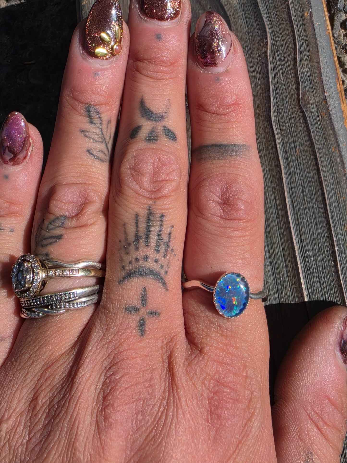 Australian Opal Ring, Size 8