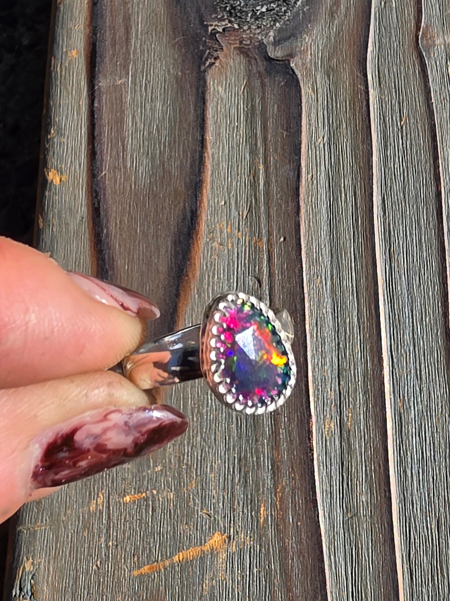 Ethiopian Opal Ring, Size 7