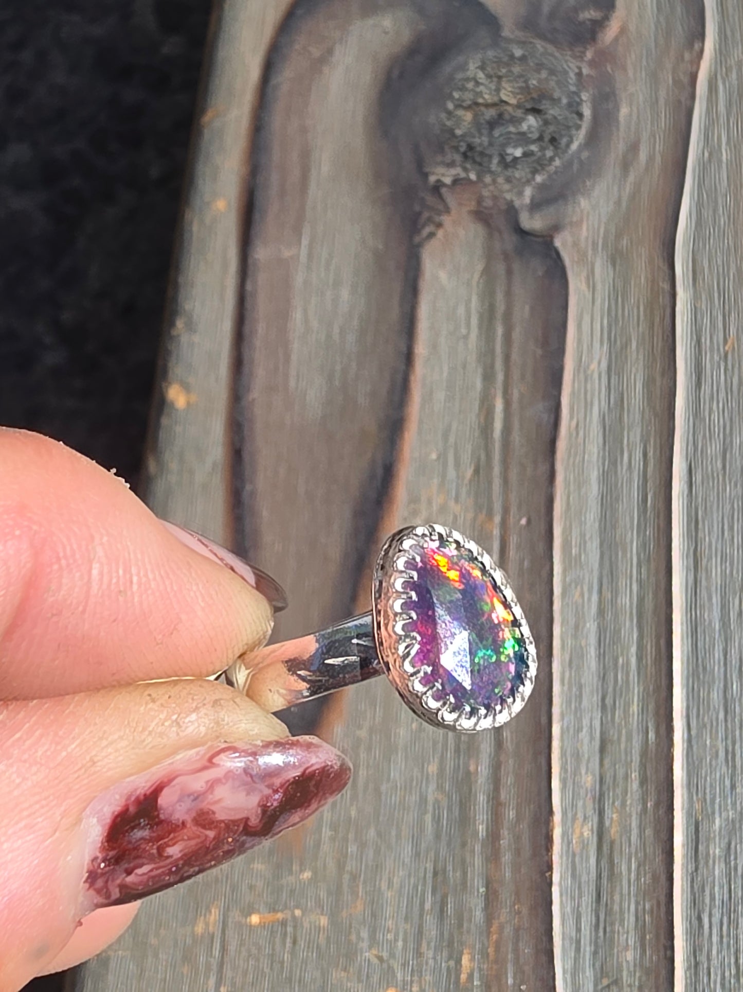 Ethiopian Opal Ring, Size 7