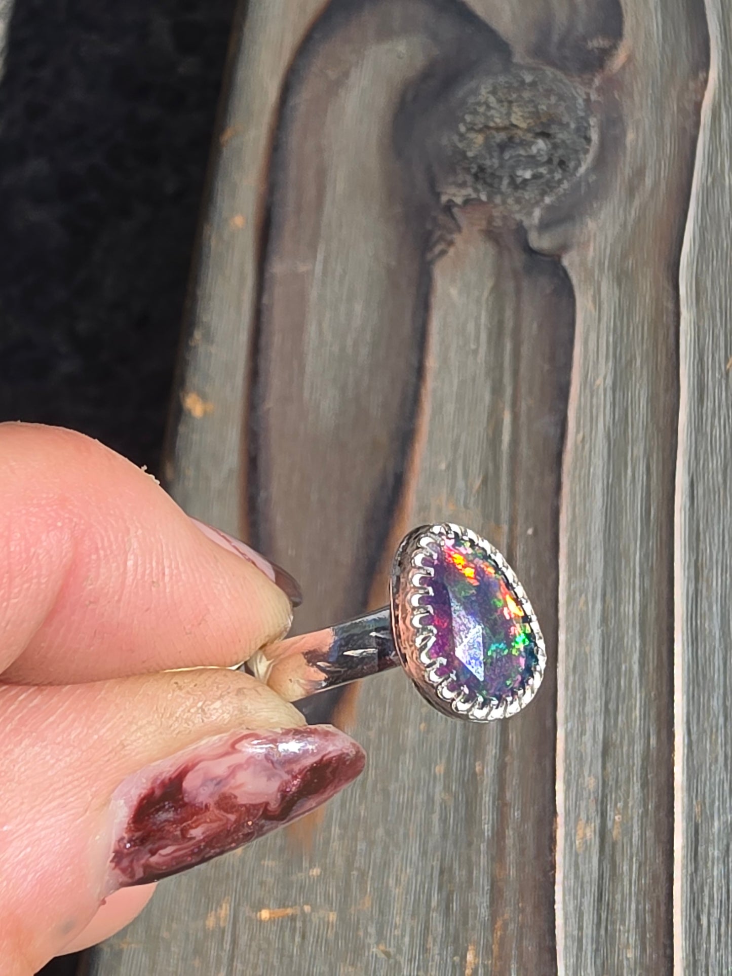 Ethiopian Opal Ring, Size 7