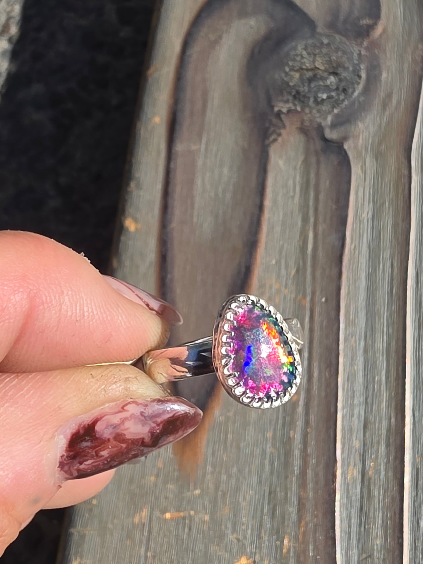 Ethiopian Opal Ring, Size 7