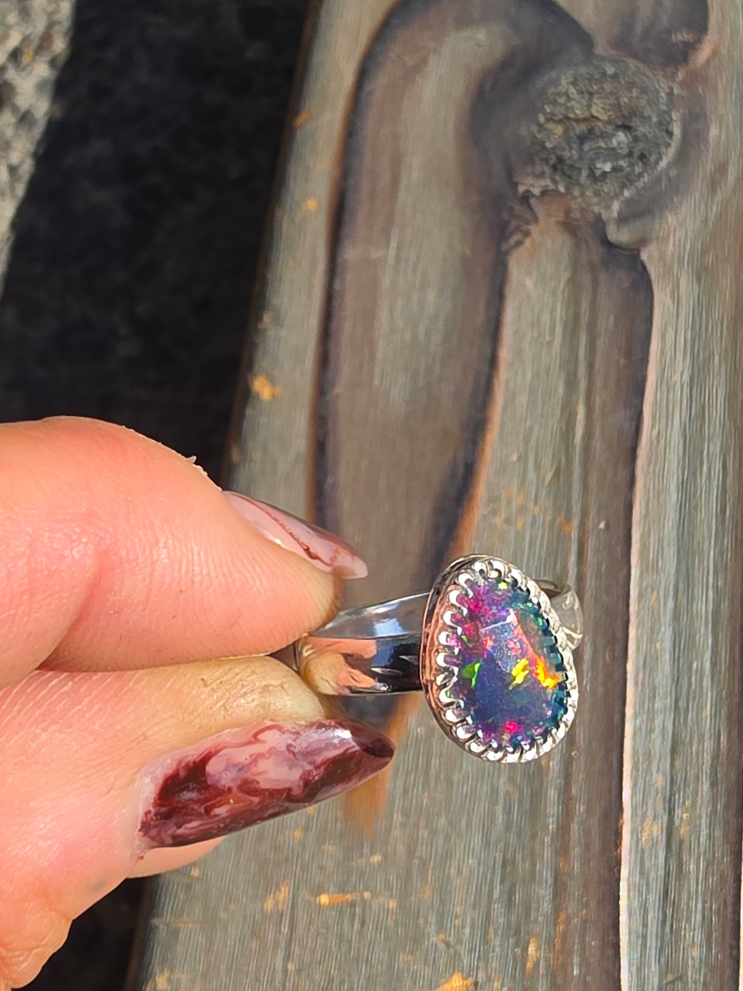 Ethiopian Opal Ring, Size 7