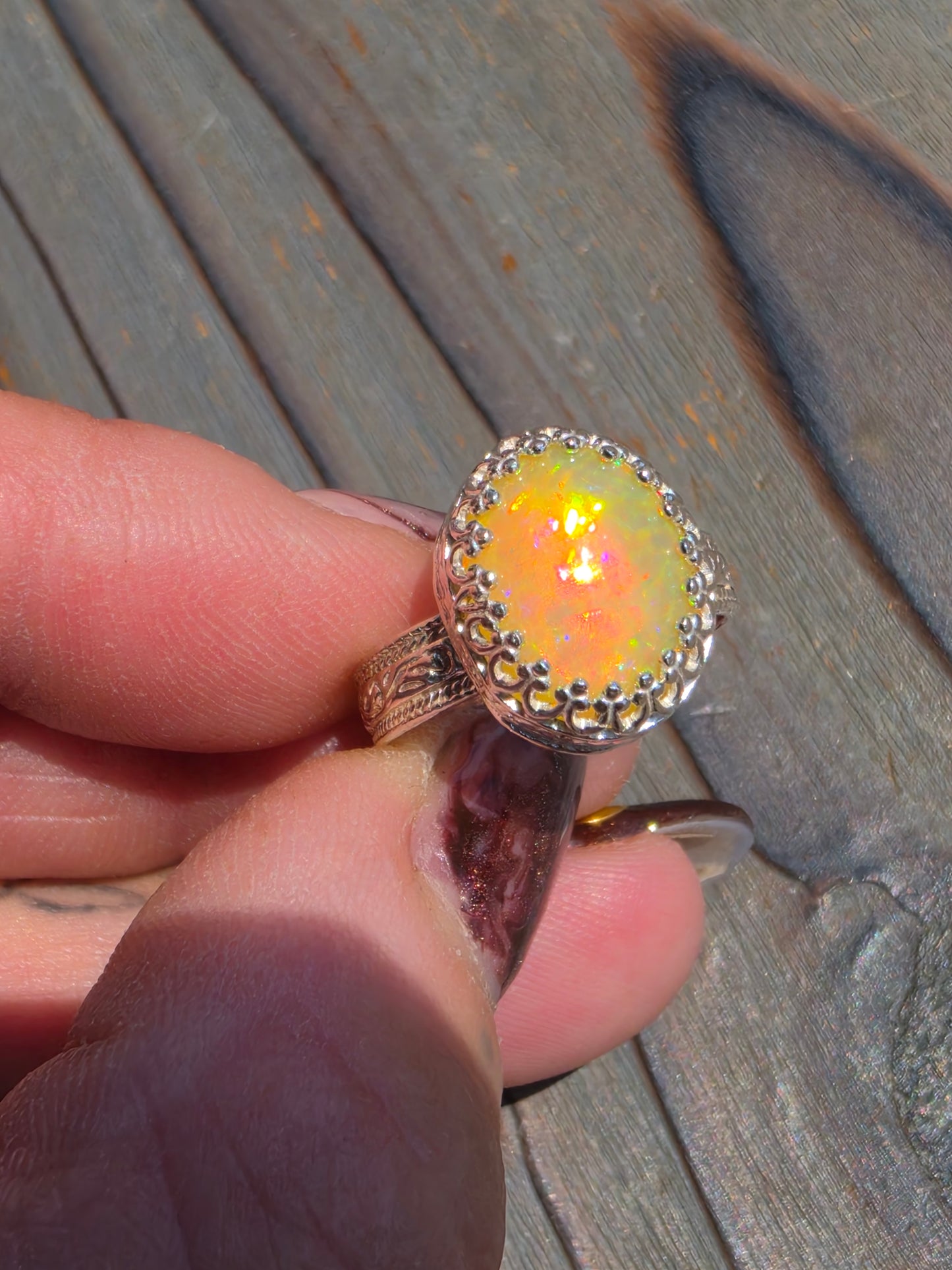 Ethiopian Opal Ring, Size 7