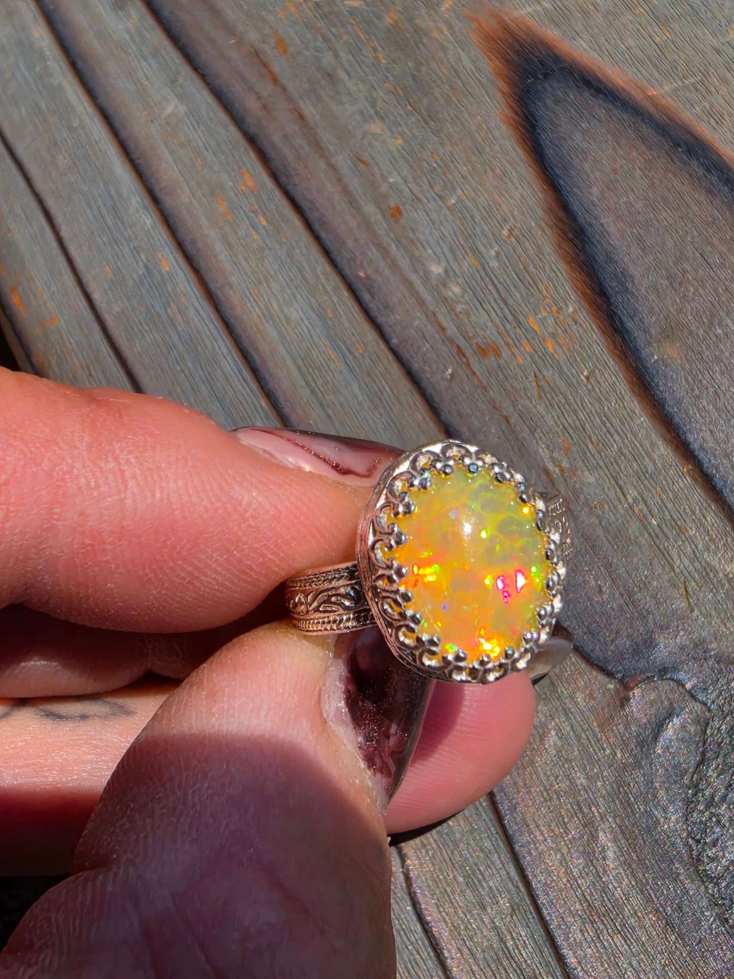 Ethiopian Opal Ring, Size 7