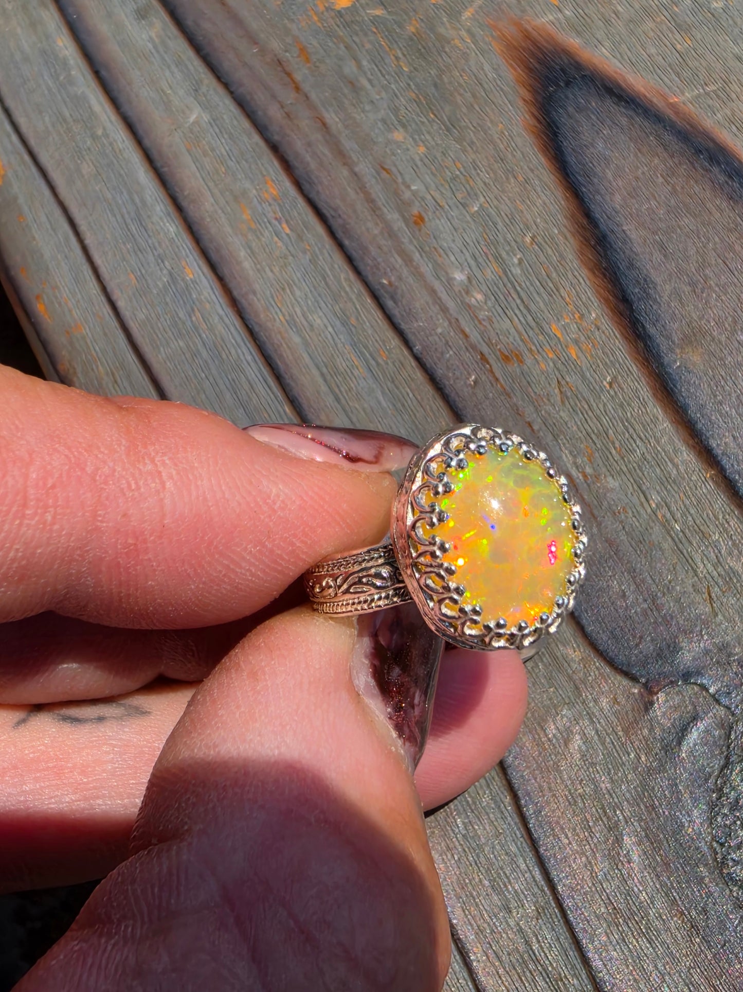 Ethiopian Opal Ring, Size 7