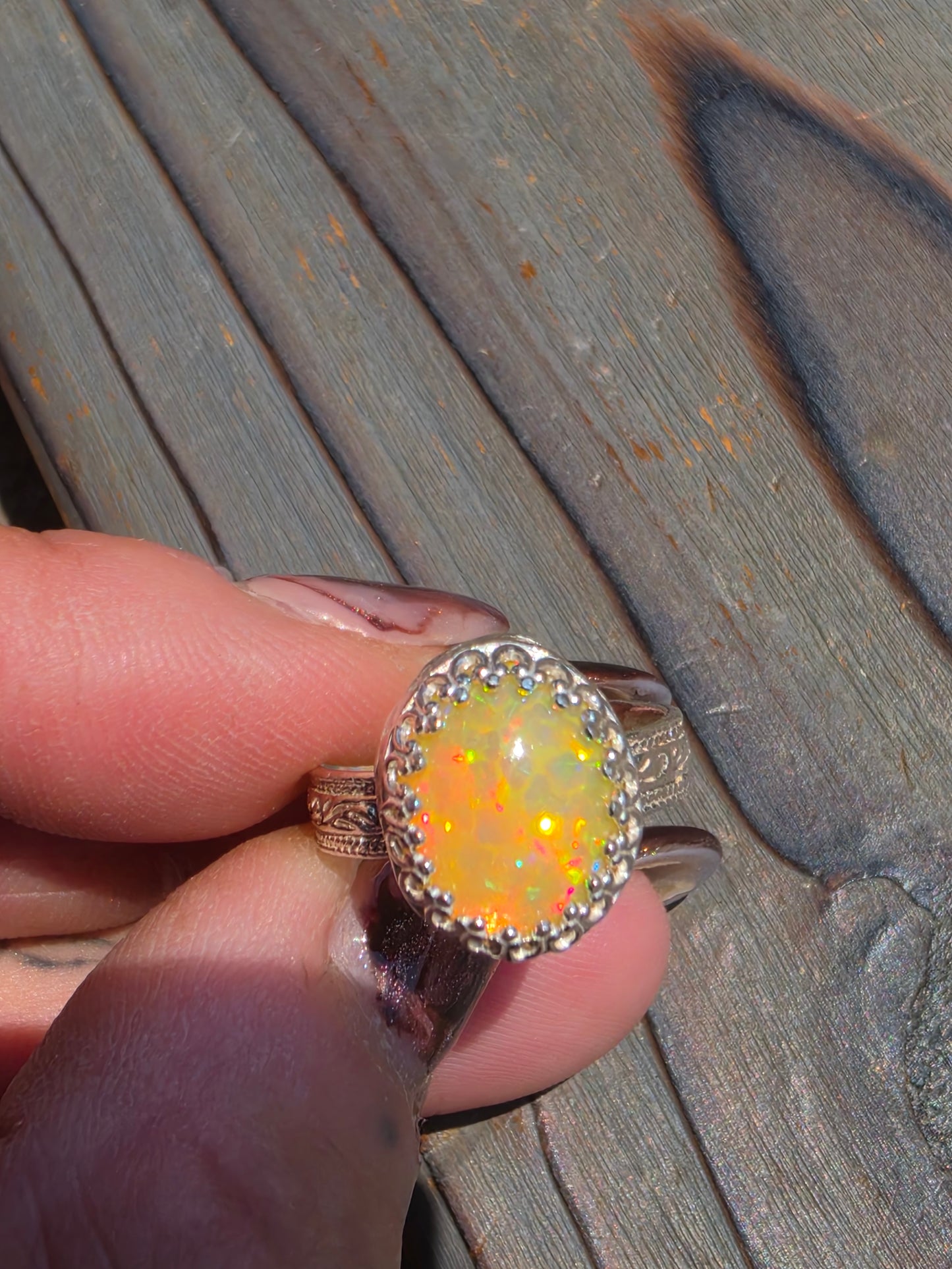 Ethiopian Opal Ring, Size 7