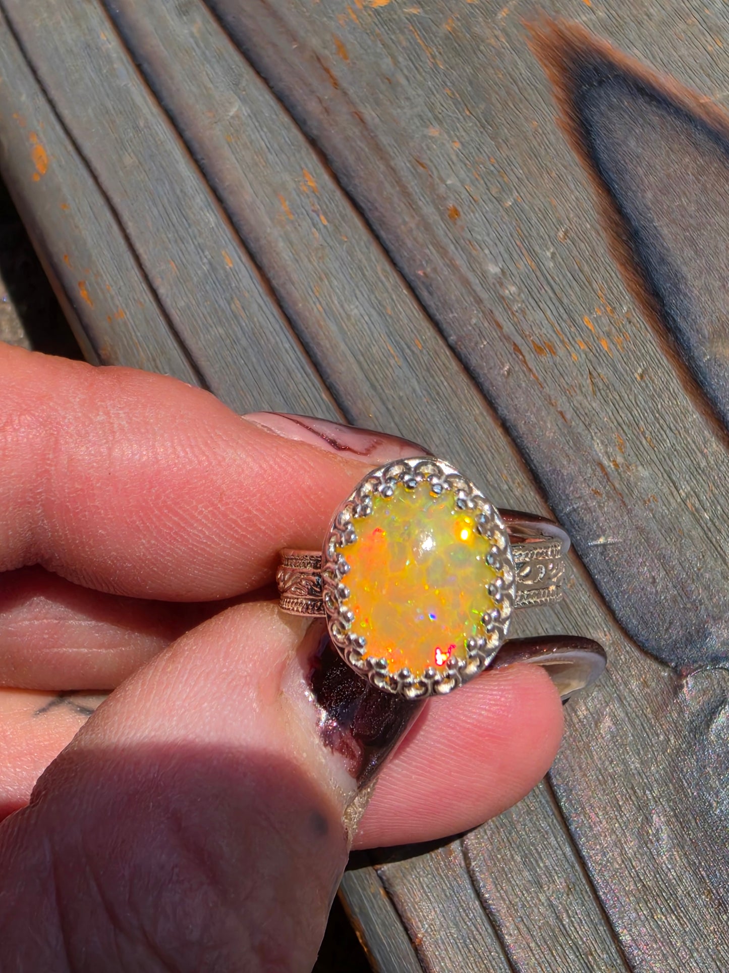 Ethiopian Opal Ring, Size 7