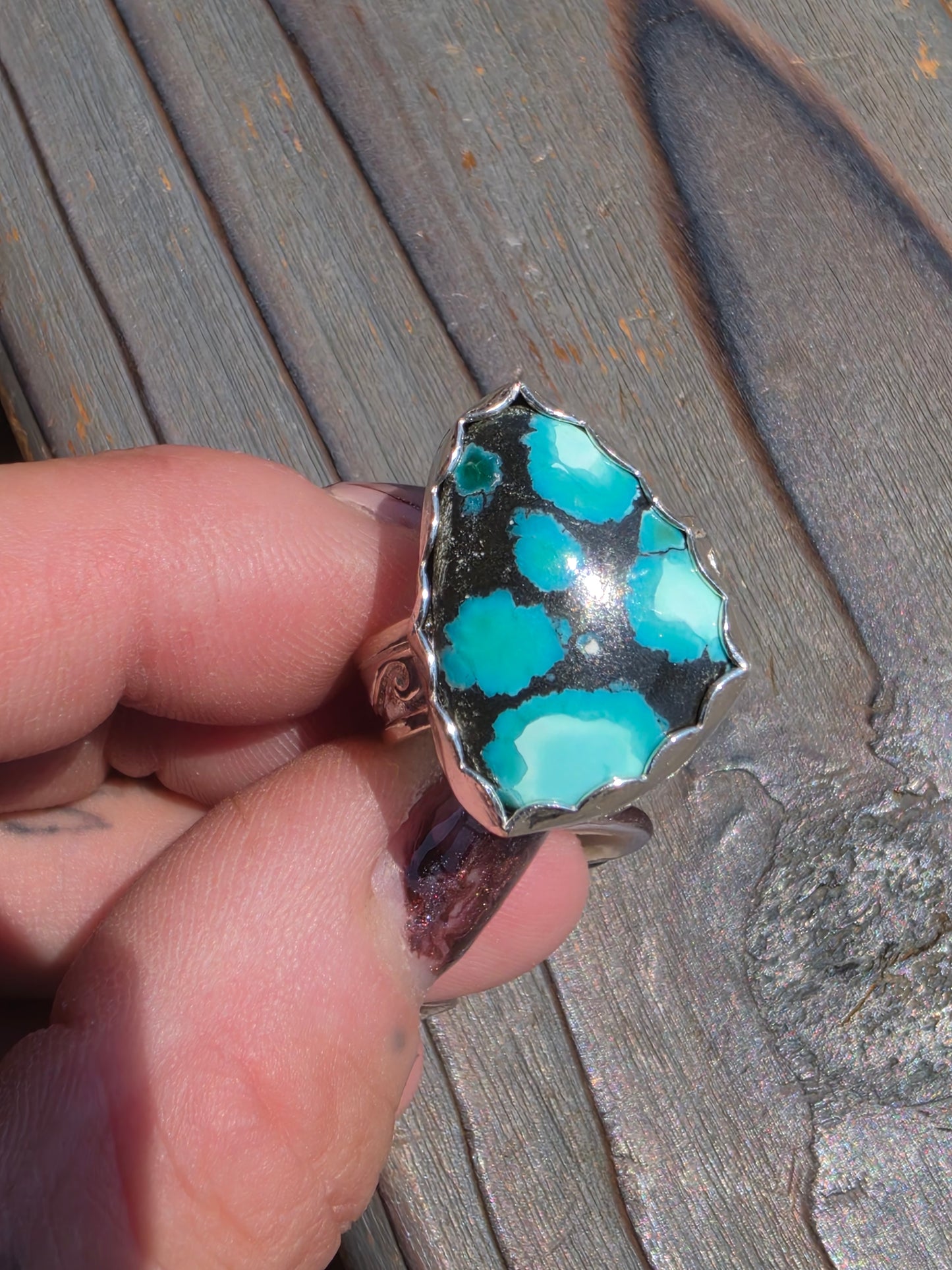 Heubi Turquoise Ring, Size 9